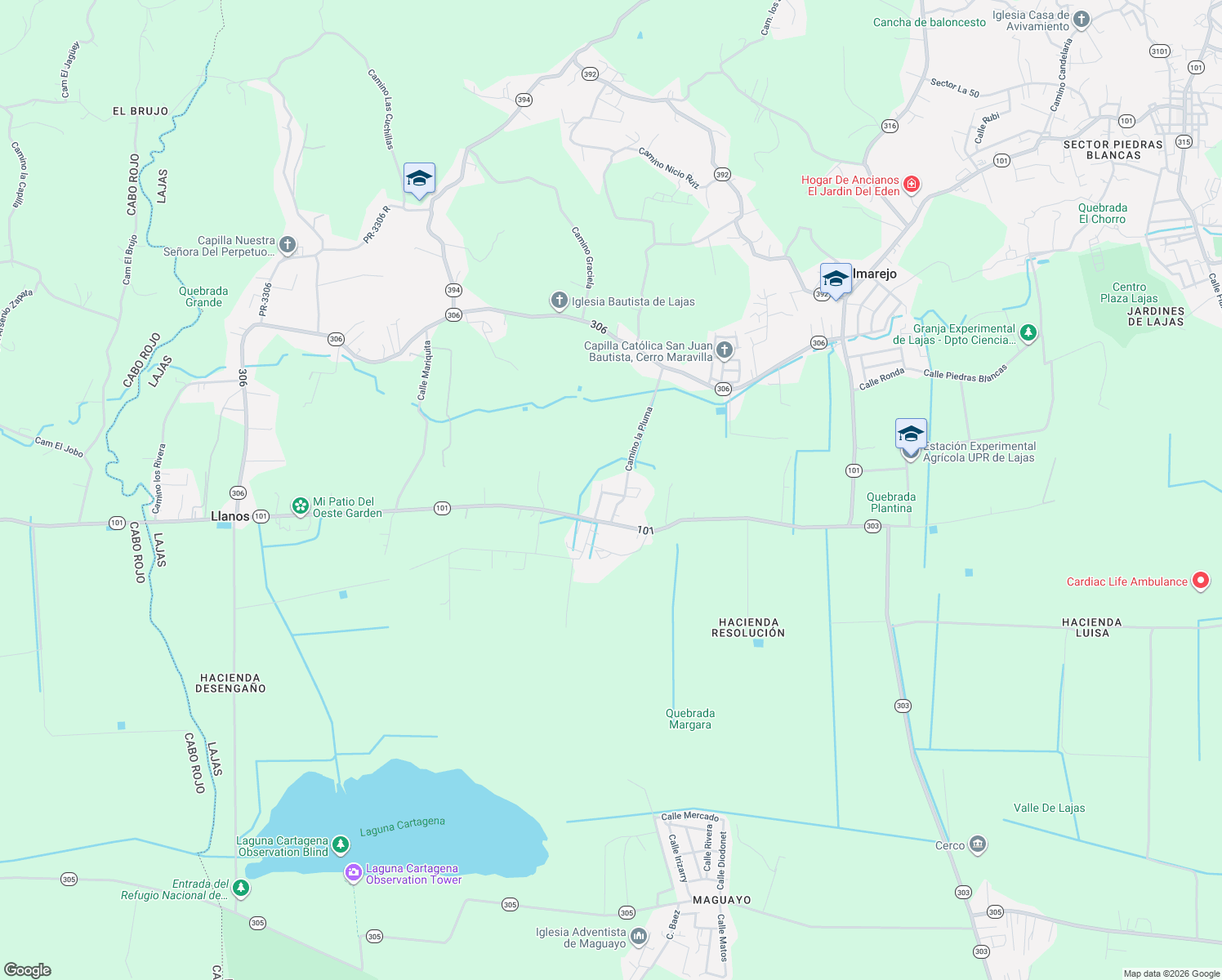 map of restaurants, bars, coffee shops, grocery stores, and more near in Lajas