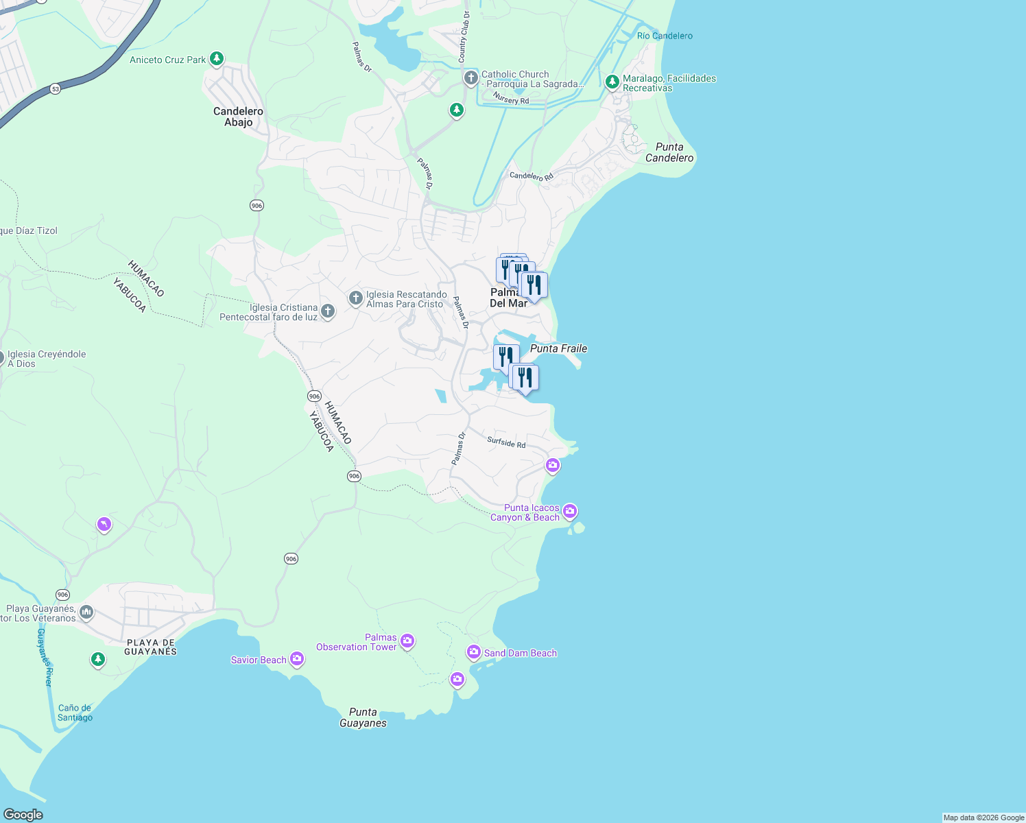 map of restaurants, bars, coffee shops, grocery stores, and more near in 