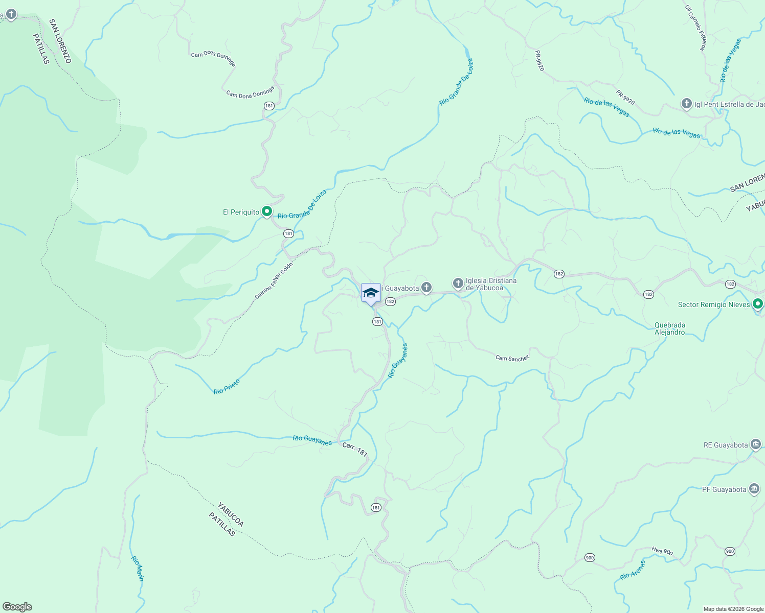 map of restaurants, bars, coffee shops, grocery stores, and more near Puerto Rico 181 in Patillas