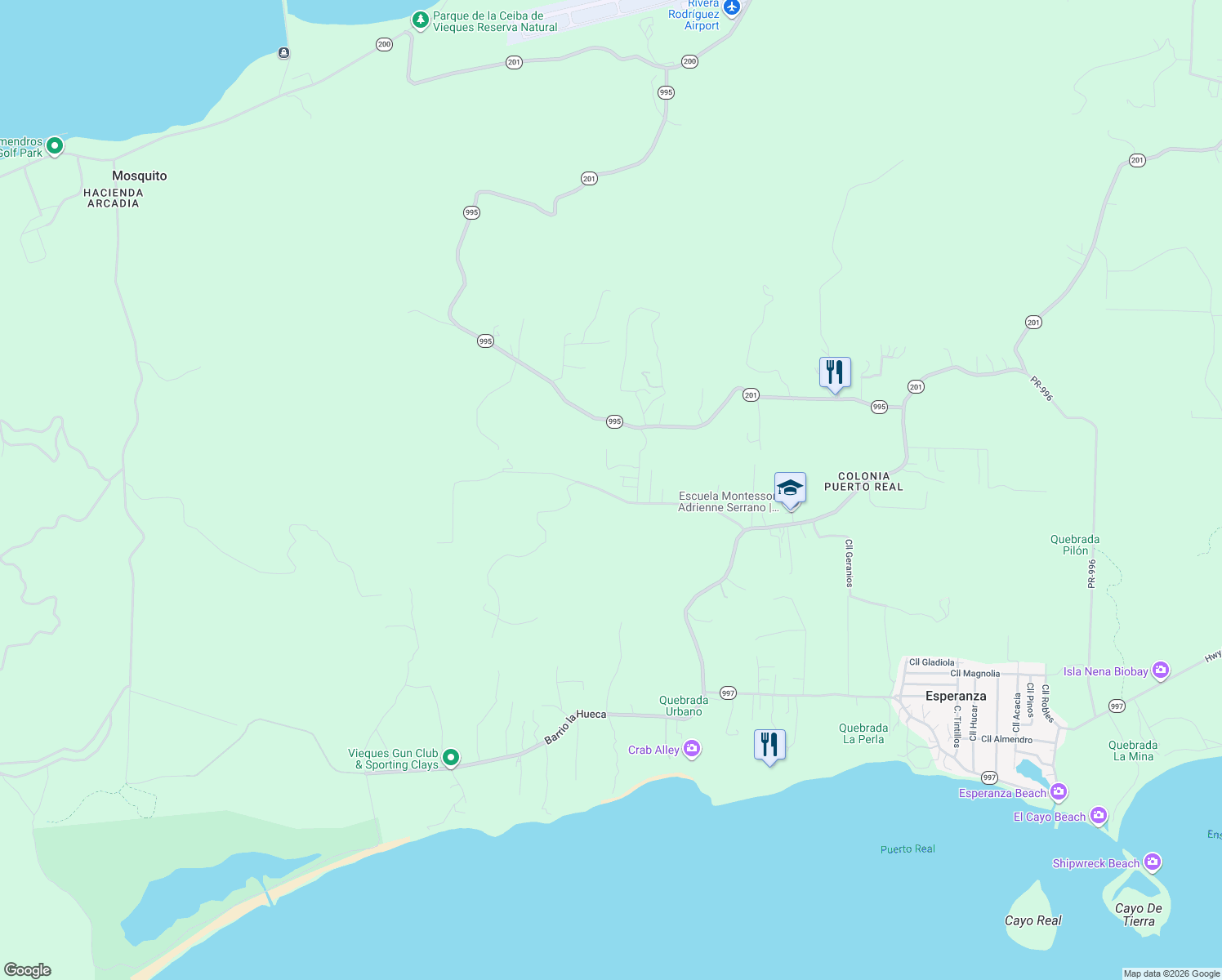 map of restaurants, bars, coffee shops, grocery stores, and more near in Esperanza