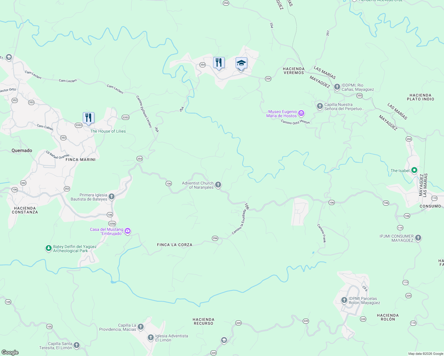 map of restaurants, bars, coffee shops, grocery stores, and more near in Quemado