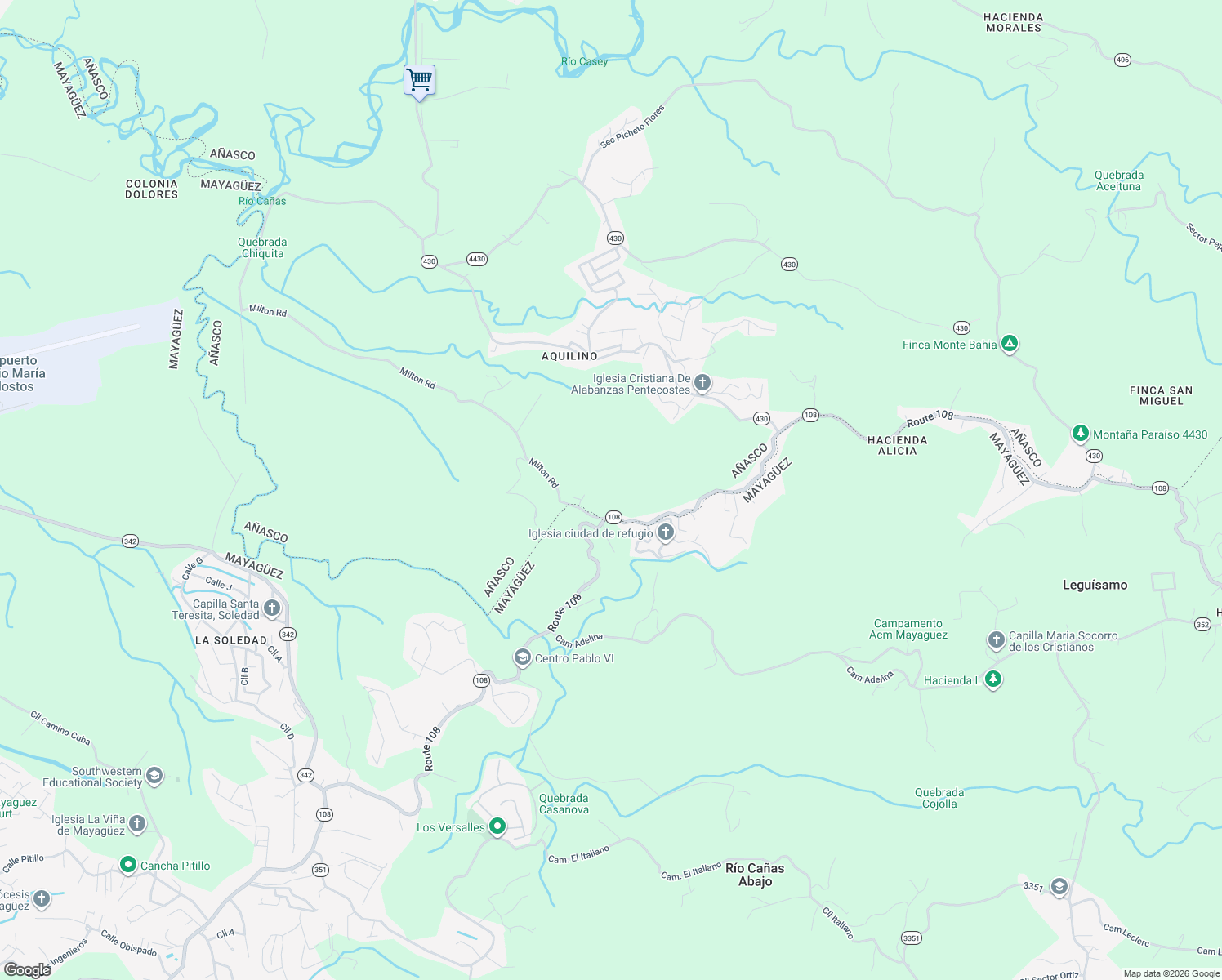 map of restaurants, bars, coffee shops, grocery stores, and more near in Espino