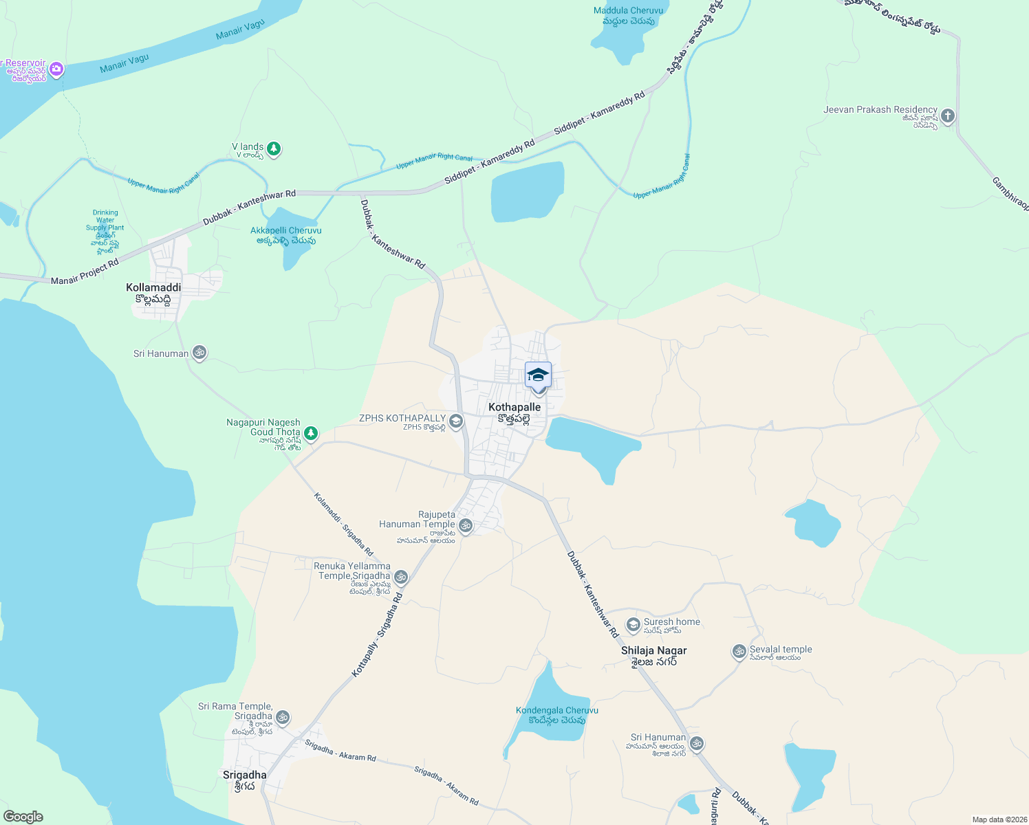 map of restaurants, bars, coffee shops, grocery stores, and more near in Kothapally