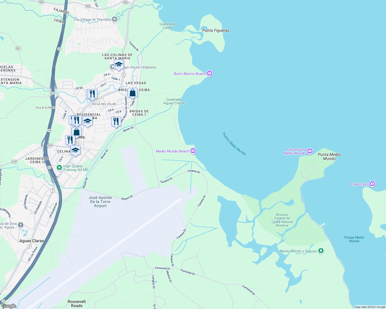 map of restaurants, bars, coffee shops, grocery stores, and more near in 