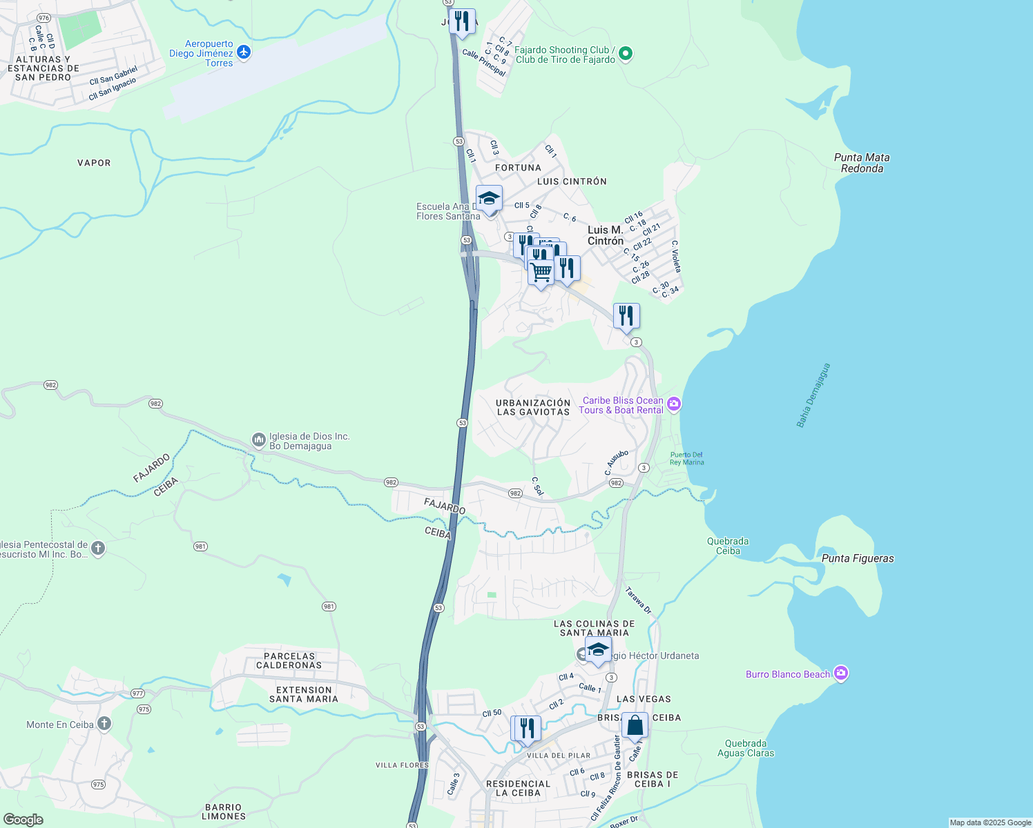 map of restaurants, bars, coffee shops, grocery stores, and more near in 