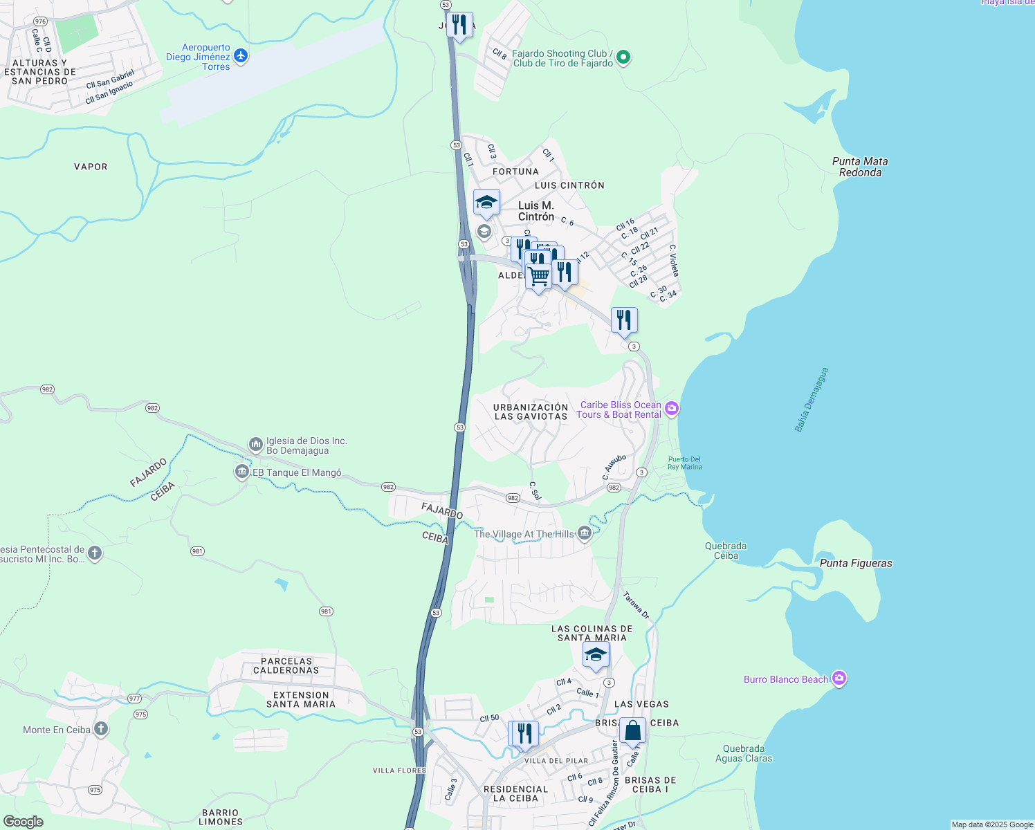 map of restaurants, bars, coffee shops, grocery stores, and more near in 