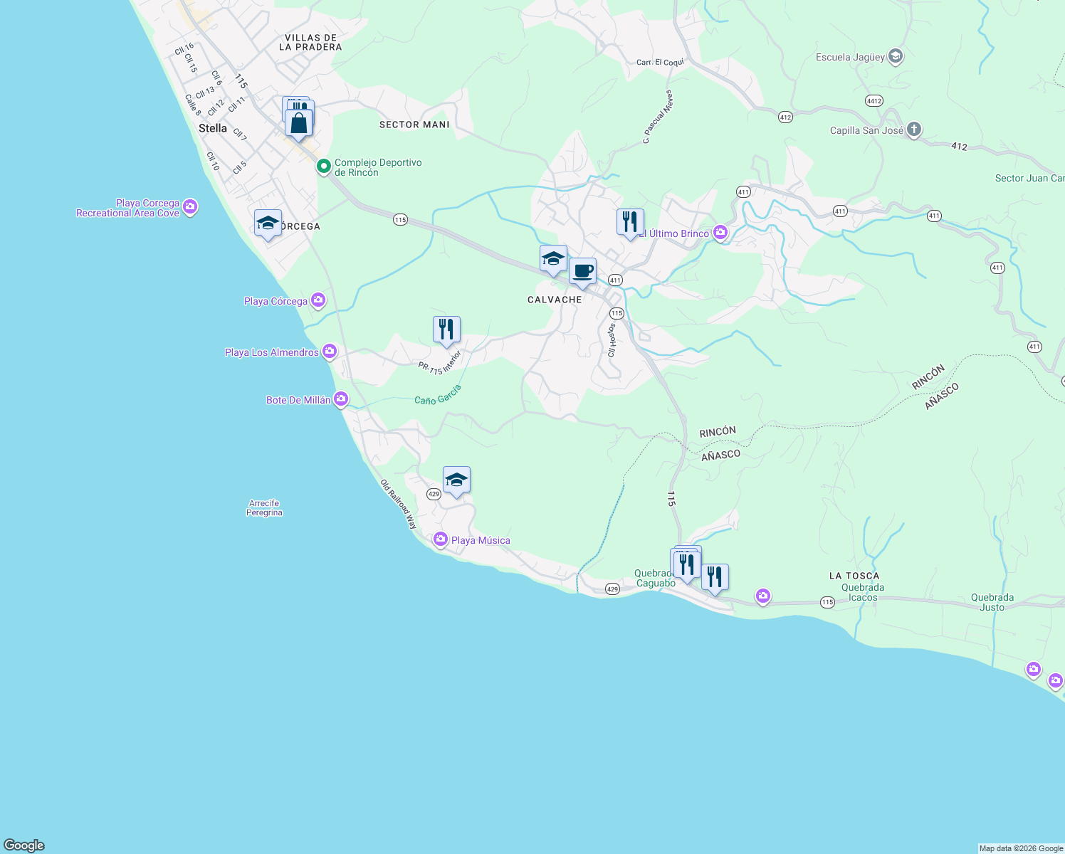 map of restaurants, bars, coffee shops, grocery stores, and more near in Barrero