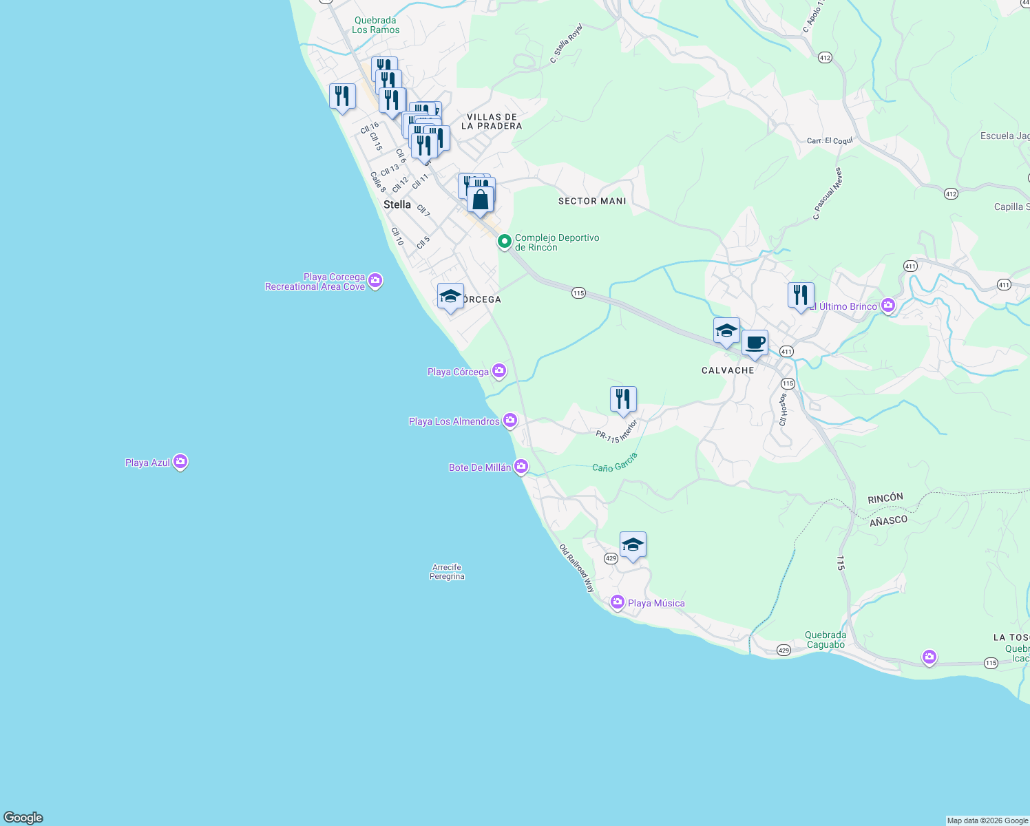 map of restaurants, bars, coffee shops, grocery stores, and more near in Barrero