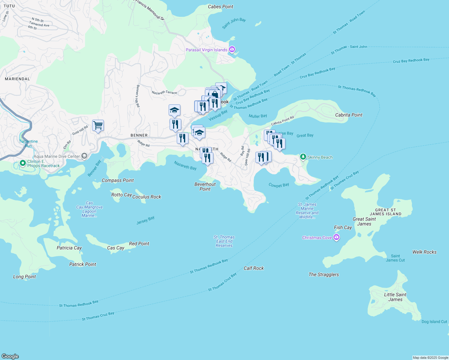 map of restaurants, bars, coffee shops, grocery stores, and more near in Estate Bovoni