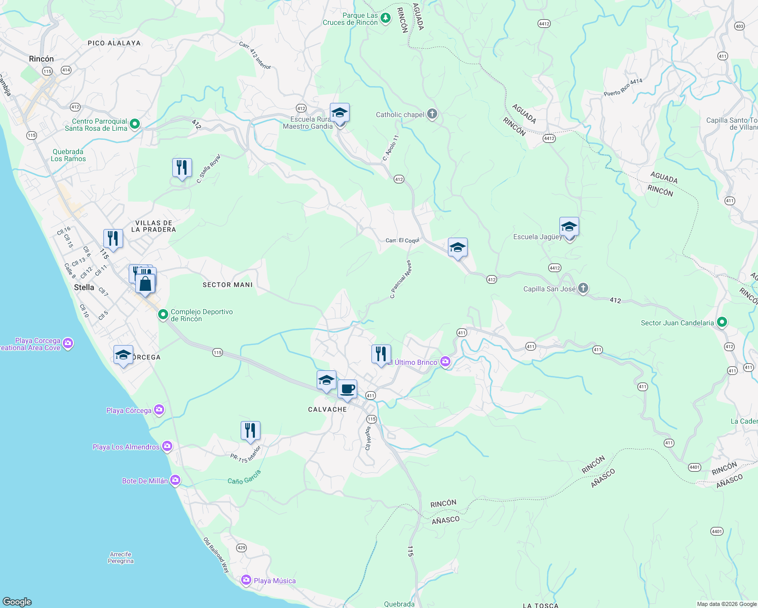 map of restaurants, bars, coffee shops, grocery stores, and more near in 