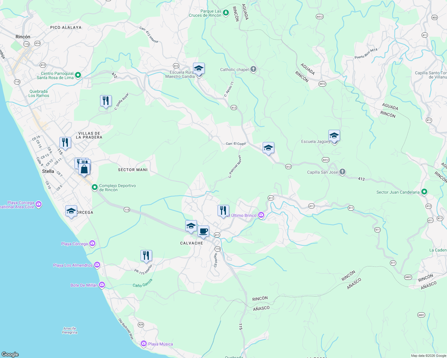 map of restaurants, bars, coffee shops, grocery stores, and more near in 