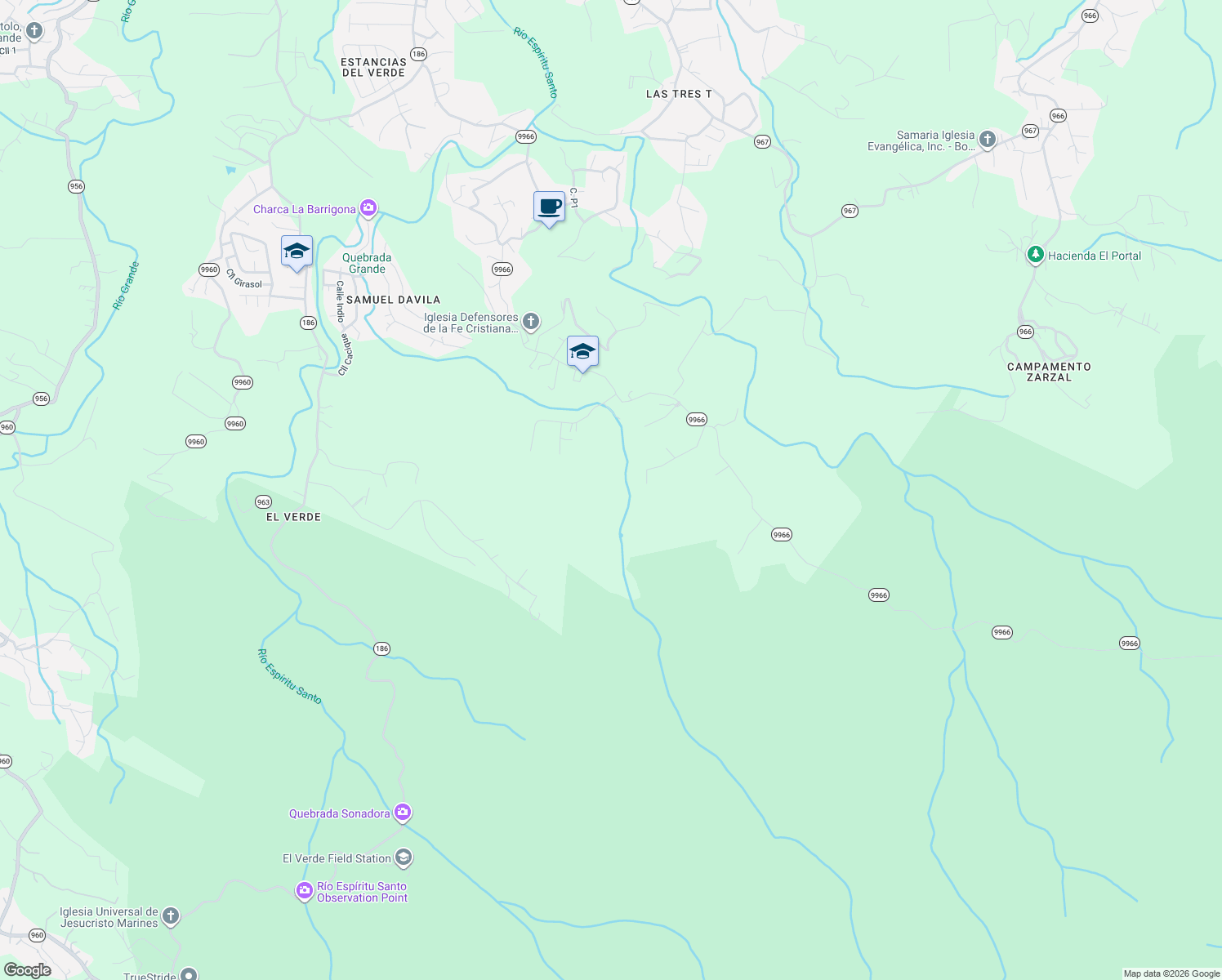 map of restaurants, bars, coffee shops, grocery stores, and more near in Río Grande
