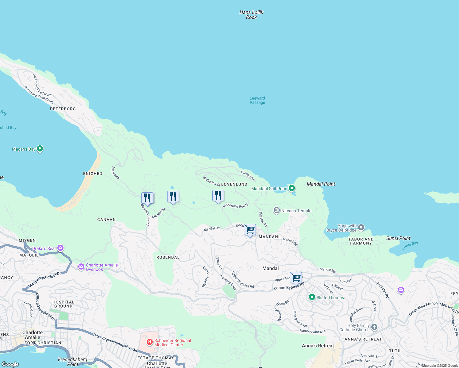 map of restaurants, bars, coffee shops, grocery stores, and more near in Northside