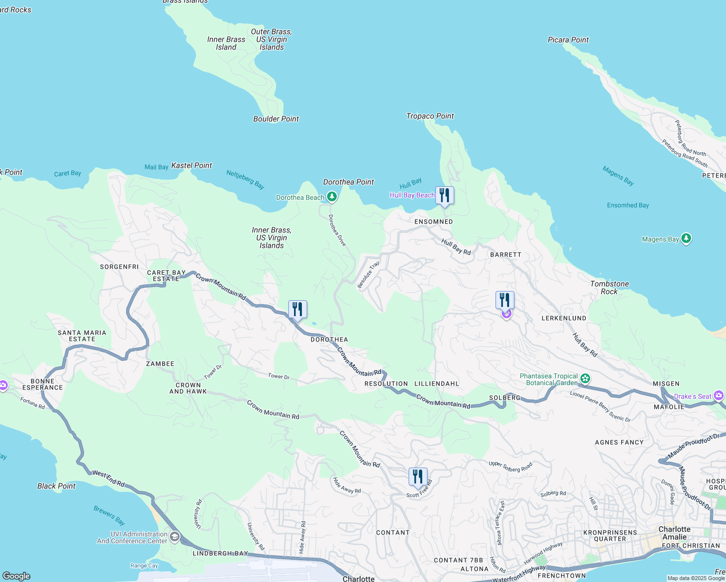 map of restaurants, bars, coffee shops, grocery stores, and more near in Northside