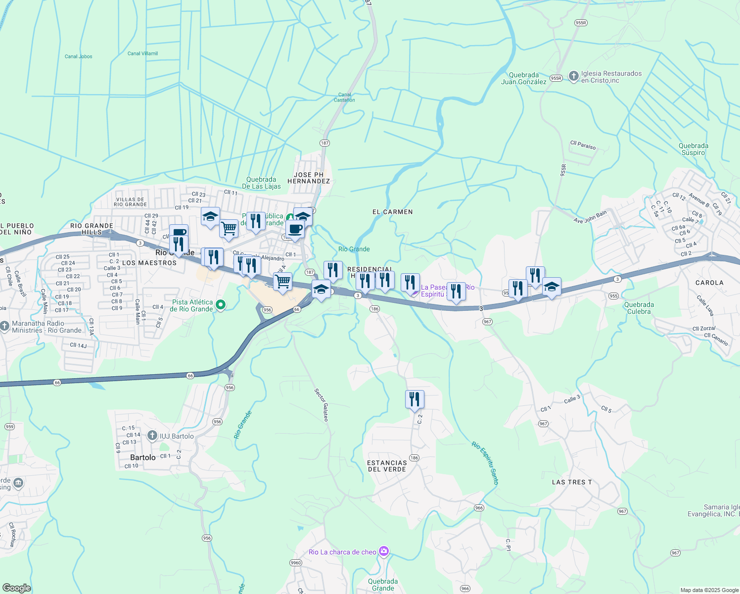 map of restaurants, bars, coffee shops, grocery stores, and more near in 