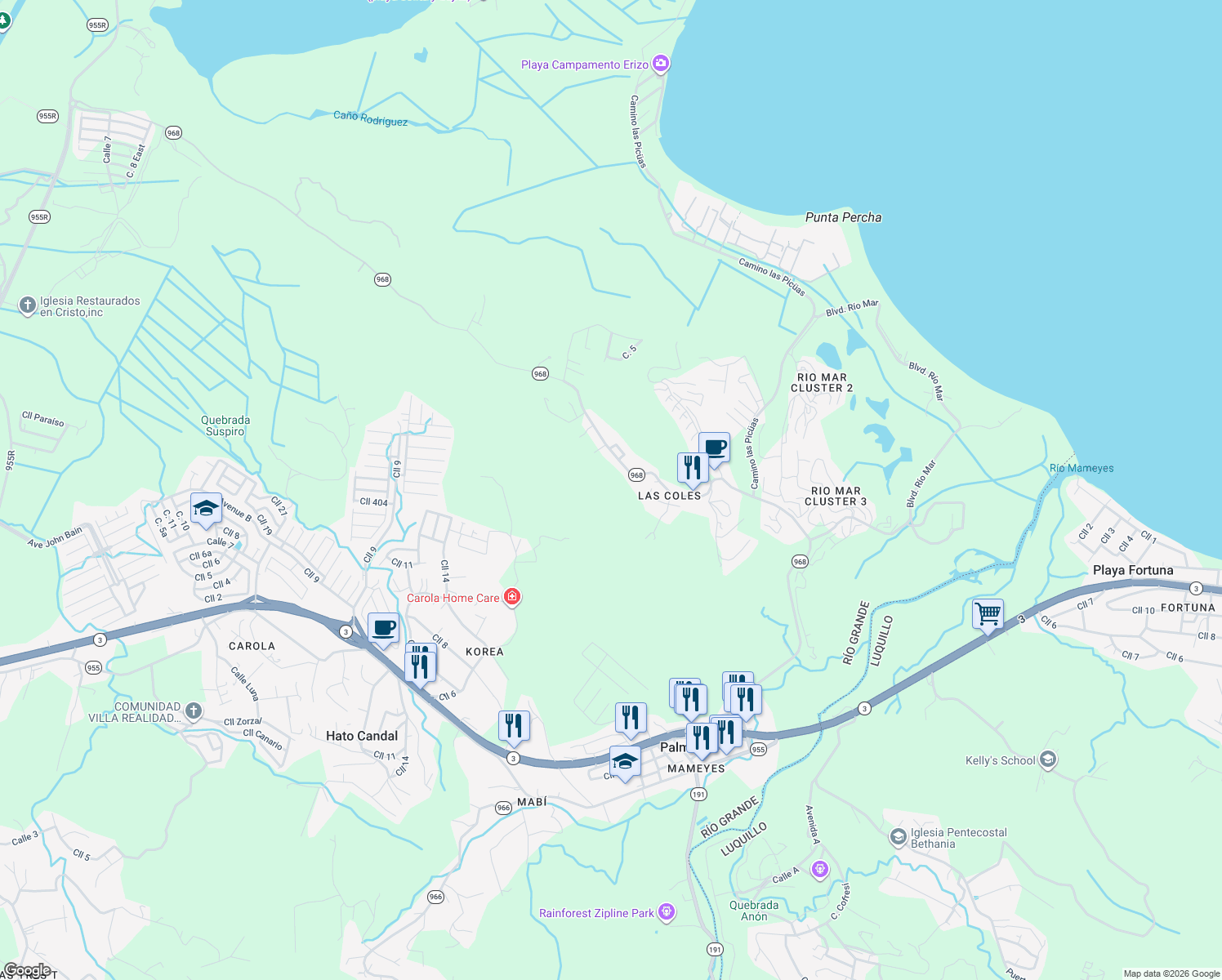 map of restaurants, bars, coffee shops, grocery stores, and more near in Palmer