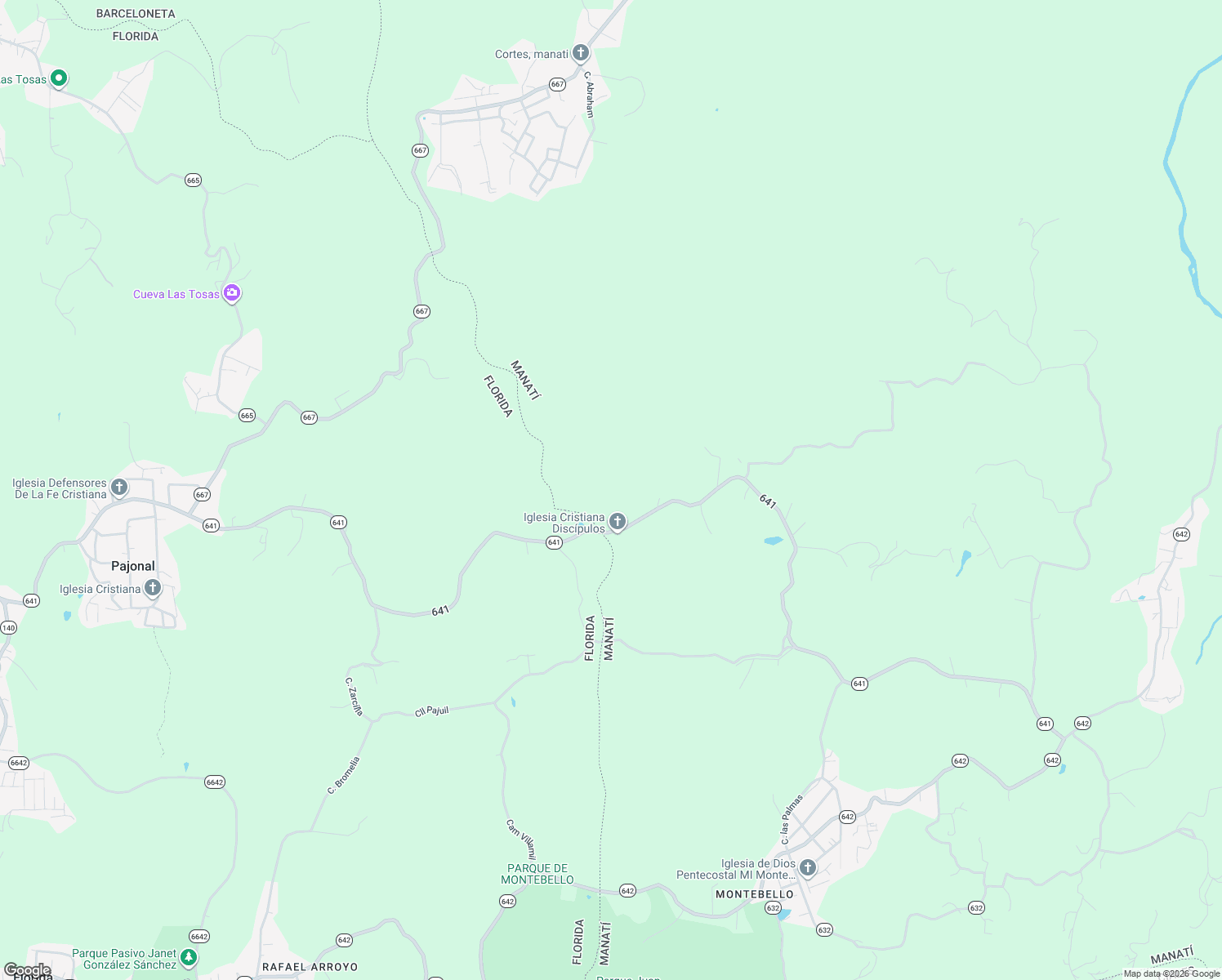 map of restaurants, bars, coffee shops, grocery stores, and more near in Manatí