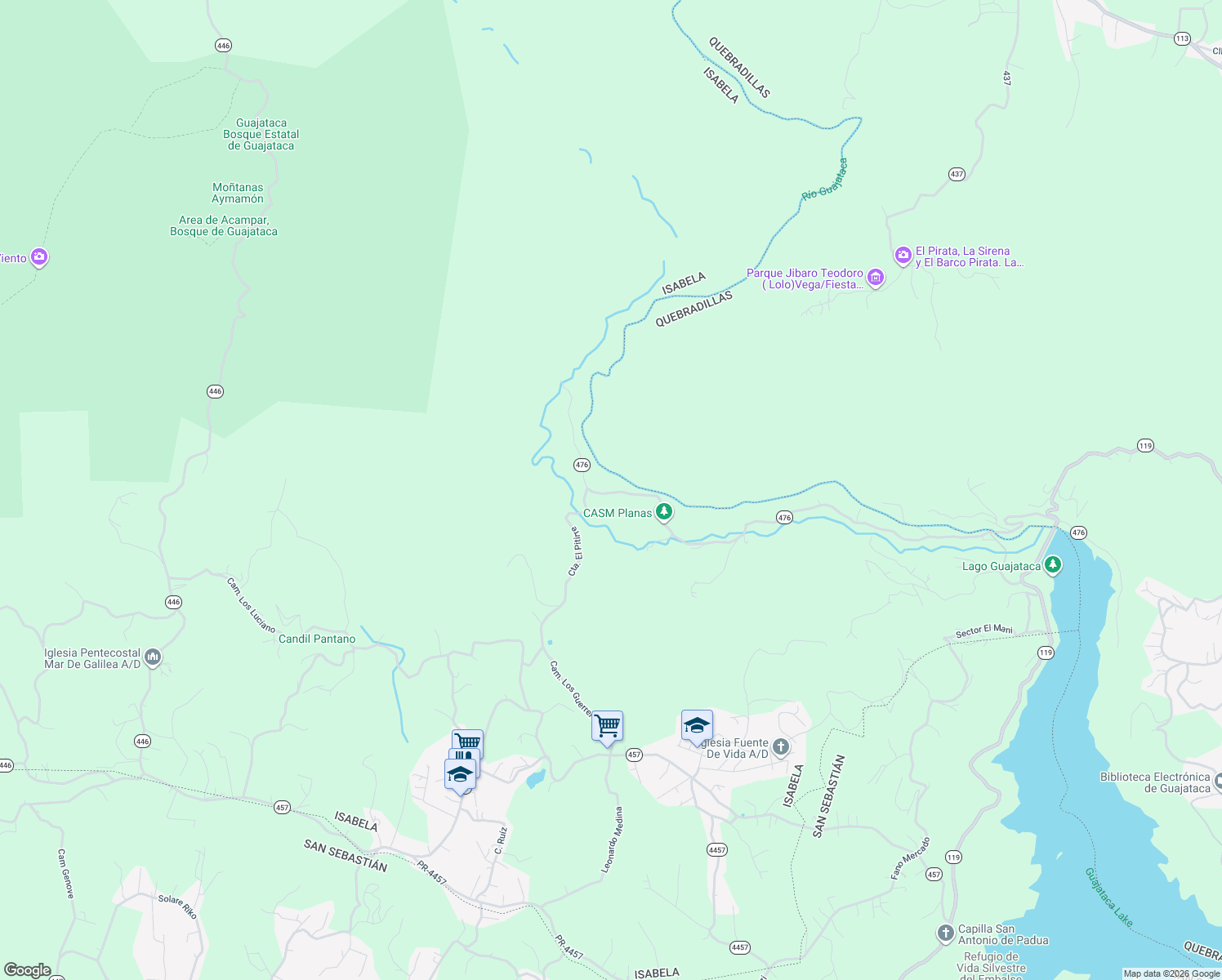 map of restaurants, bars, coffee shops, grocery stores, and more near in Guerrero