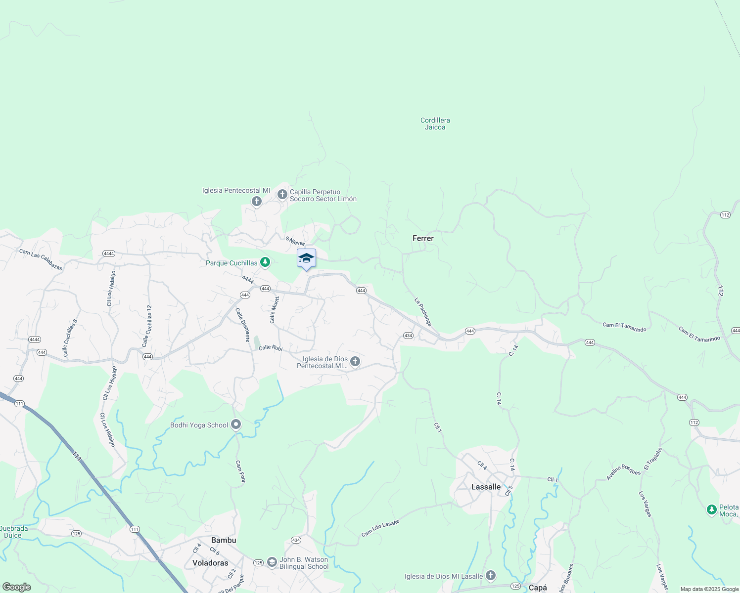 map of restaurants, bars, coffee shops, grocery stores, and more near Puerto Rico 444 in Moca