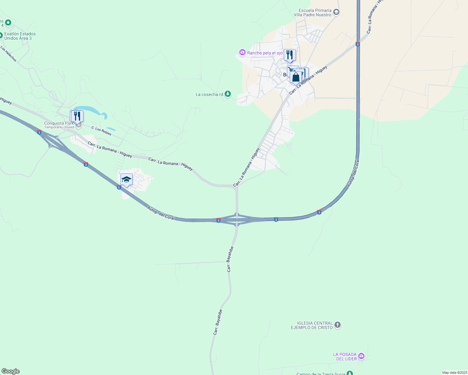 map of restaurants, bars, coffee shops, grocery stores, and more near in San Rafael del Yuma