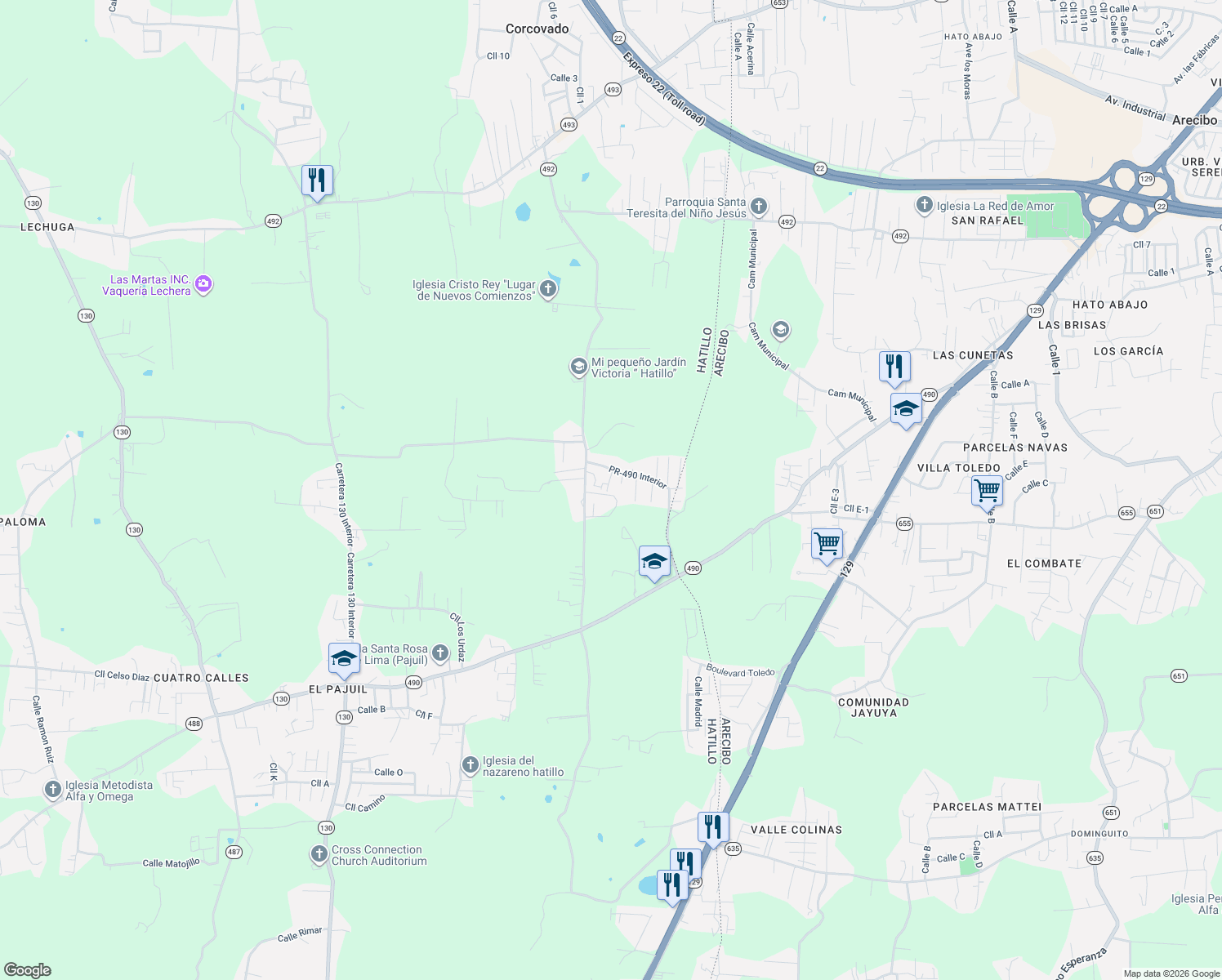 map of restaurants, bars, coffee shops, grocery stores, and more near in Rafael González