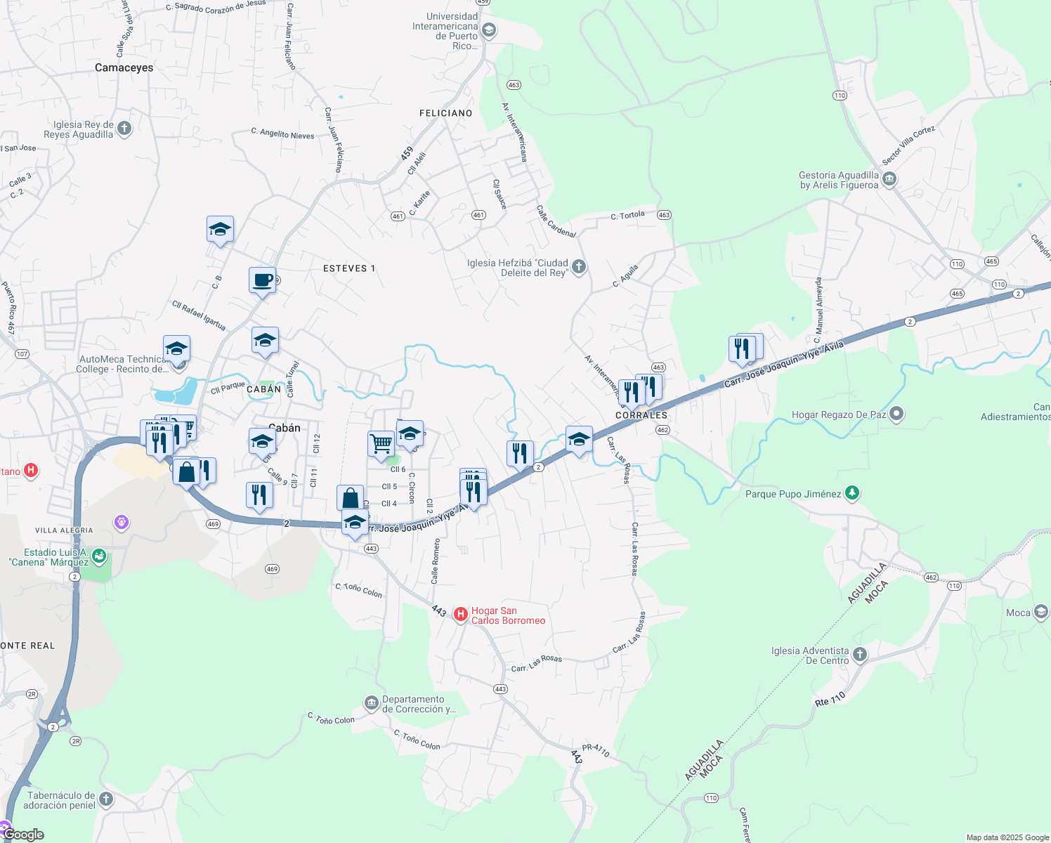 map of restaurants, bars, coffee shops, grocery stores, and more near in Corrales