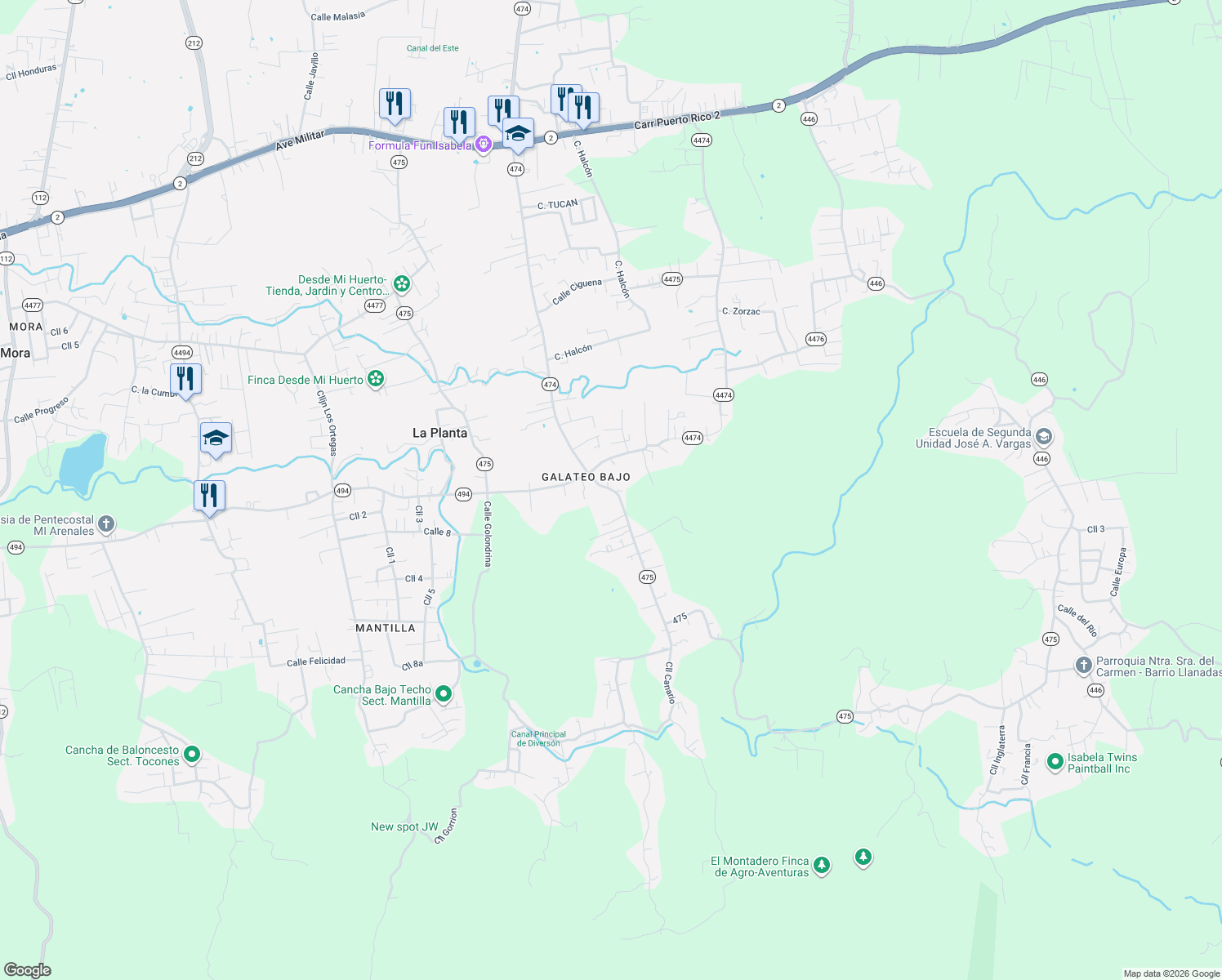 map of restaurants, bars, coffee shops, grocery stores, and more near in 
