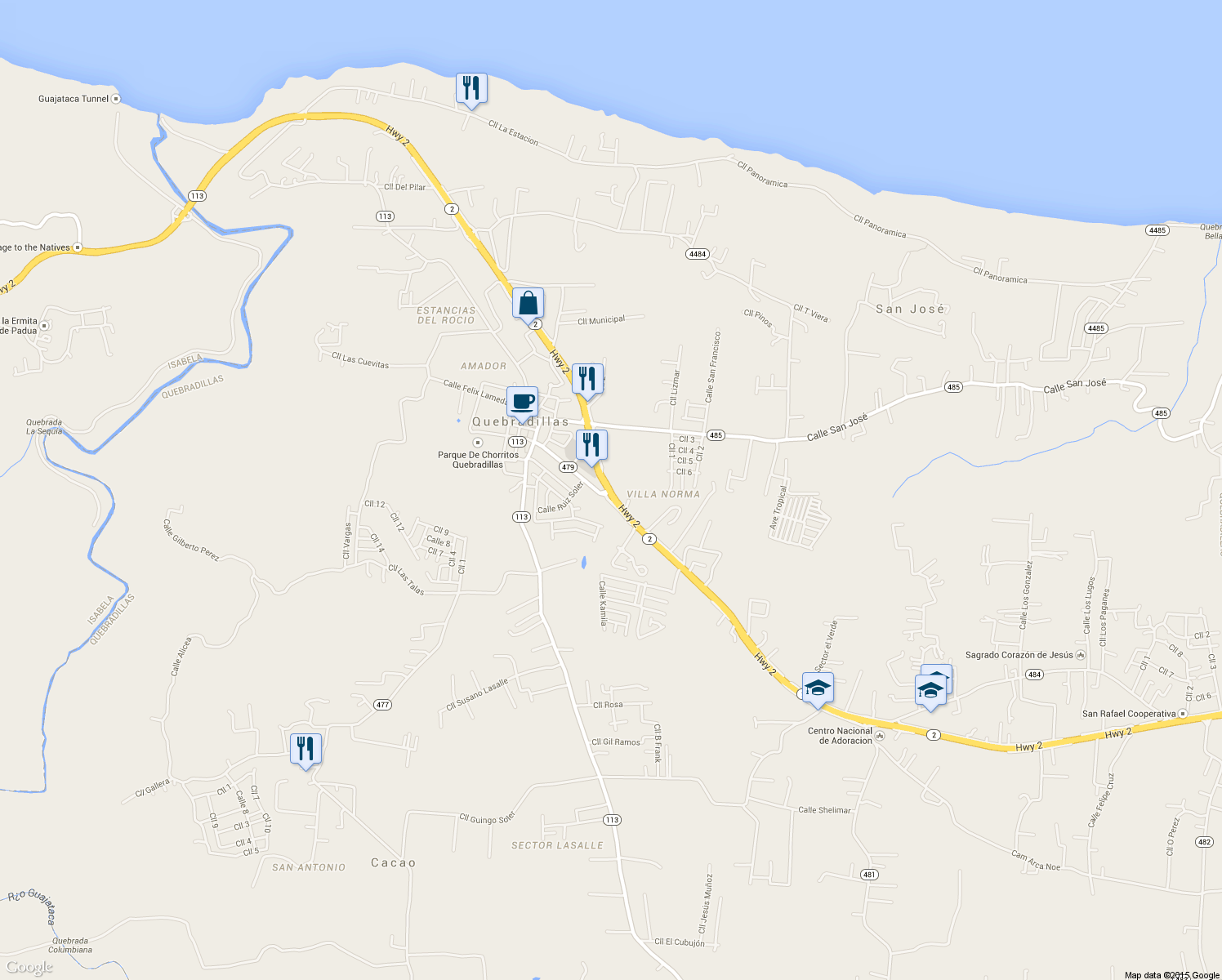 map of restaurants, bars, coffee shops, grocery stores, and more near in 