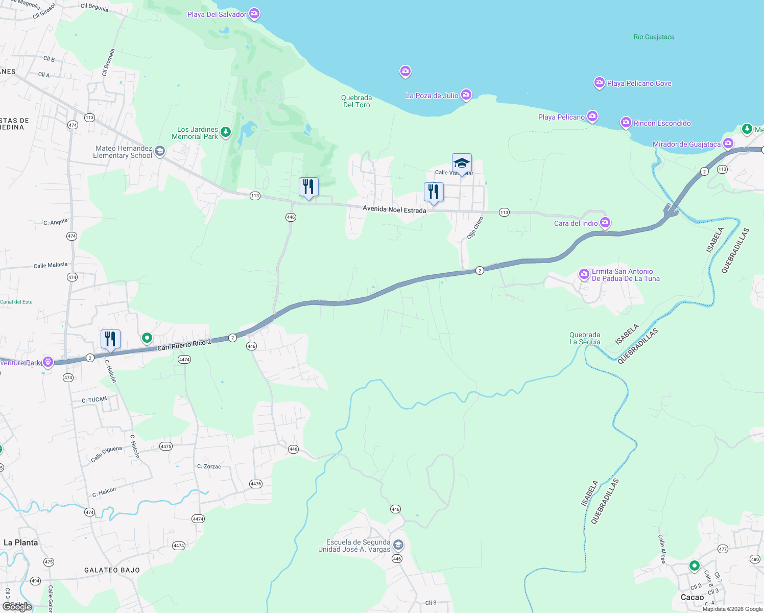 map of restaurants, bars, coffee shops, grocery stores, and more near in Coto
