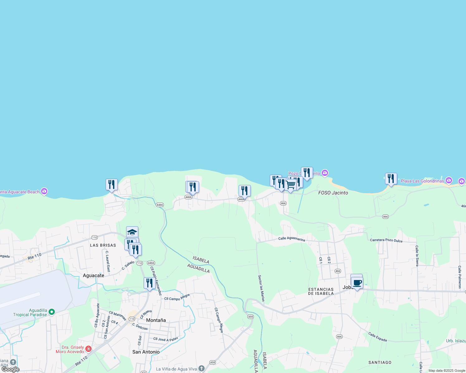 map of restaurants, bars, coffee shops, grocery stores, and more near in Bo. Bajuras, Isabela