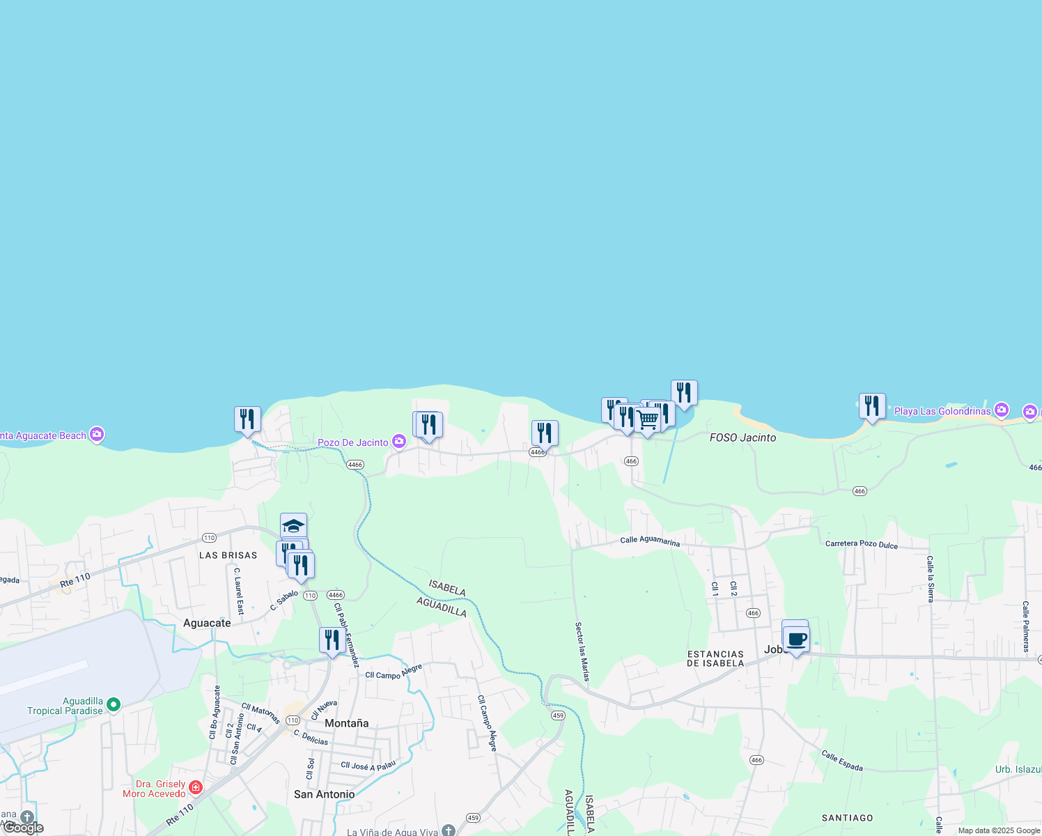 map of restaurants, bars, coffee shops, grocery stores, and more near in Bo. Bajuras, Isabela