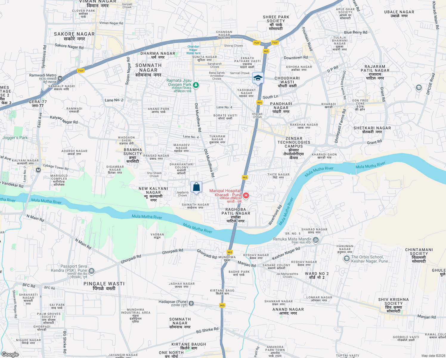 map of restaurants, bars, coffee shops, grocery stores, and more near in Pune