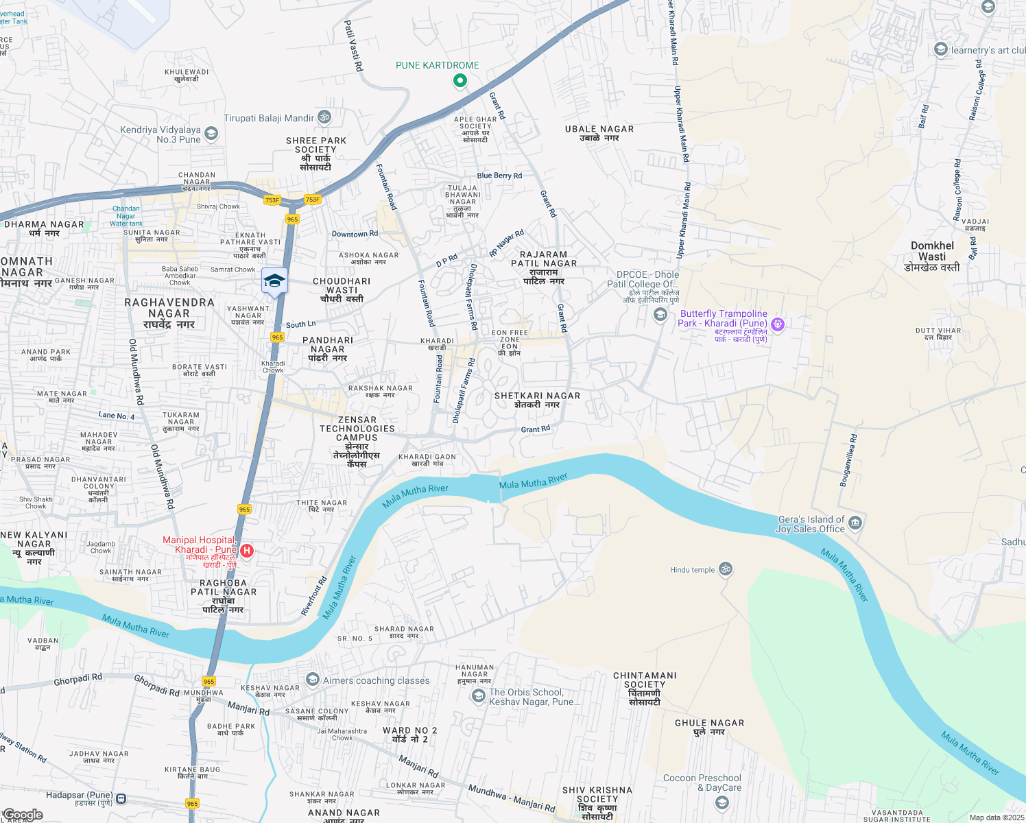 map of restaurants, bars, coffee shops, grocery stores, and more near in Pune