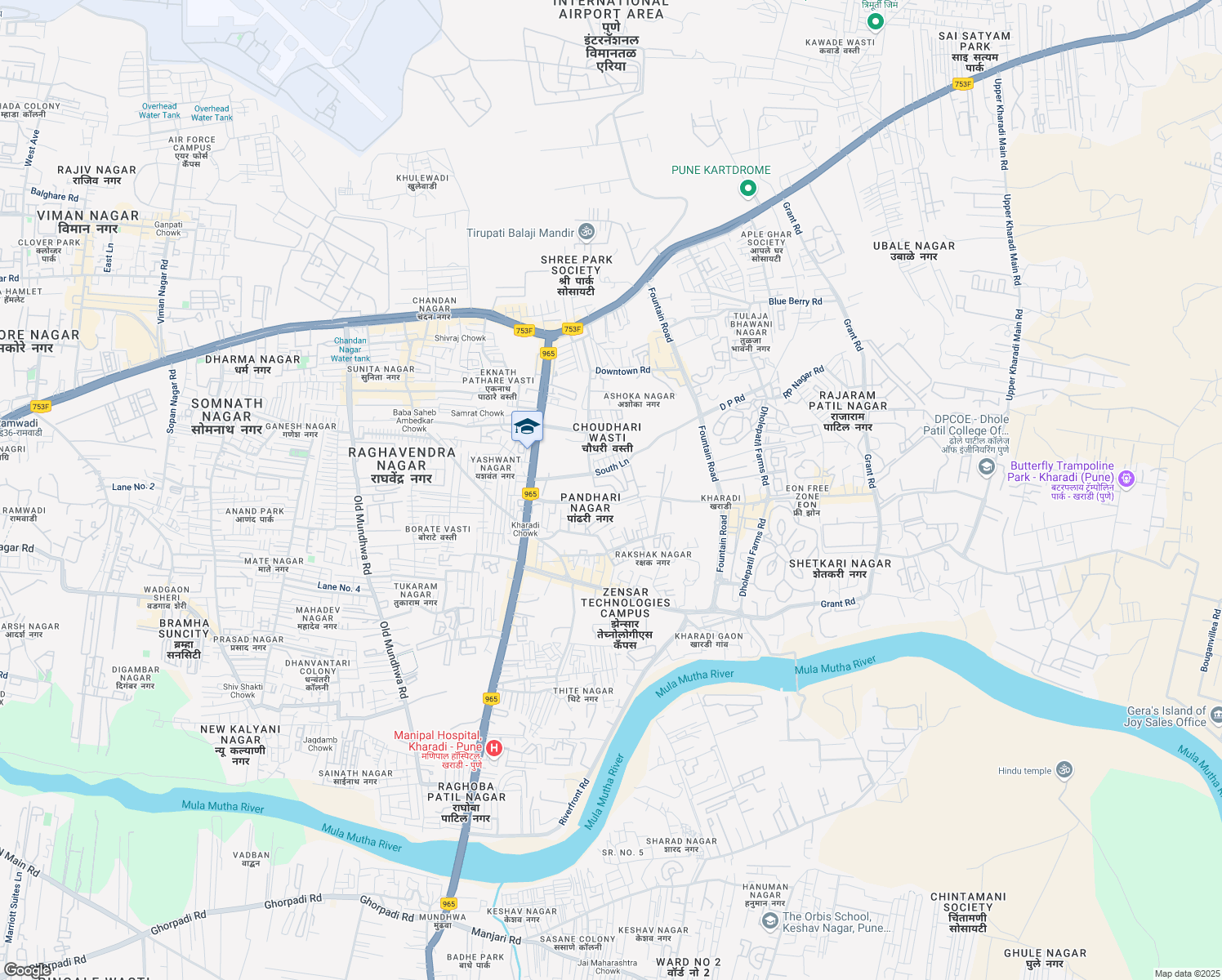 map of restaurants, bars, coffee shops, grocery stores, and more near in Pune