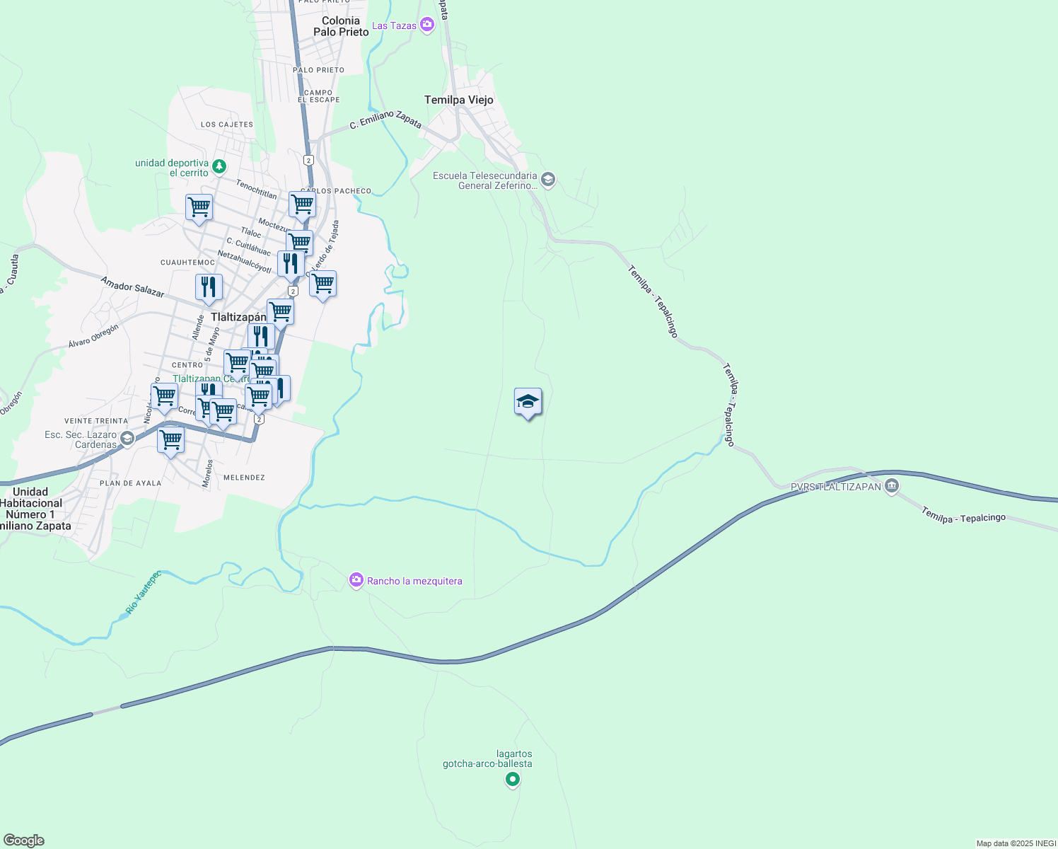 map of restaurants, bars, coffee shops, grocery stores, and more near in 