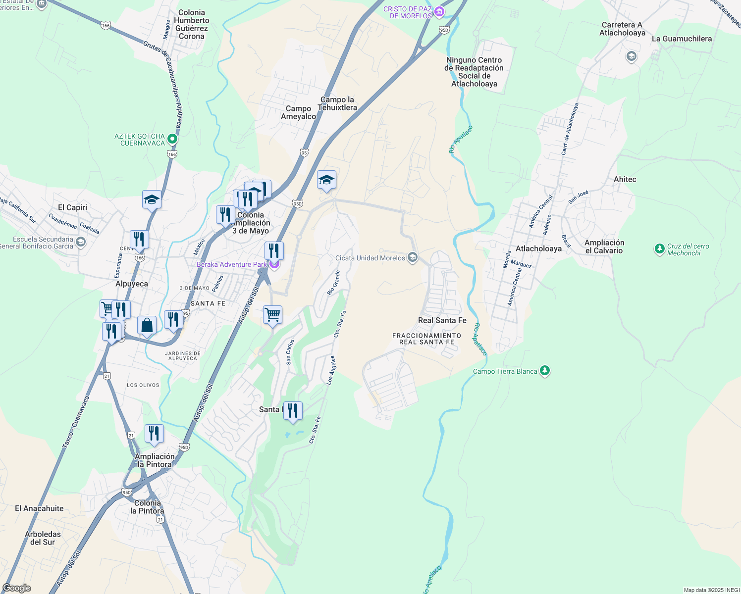 map of restaurants, bars, coffee shops, grocery stores, and more near in 