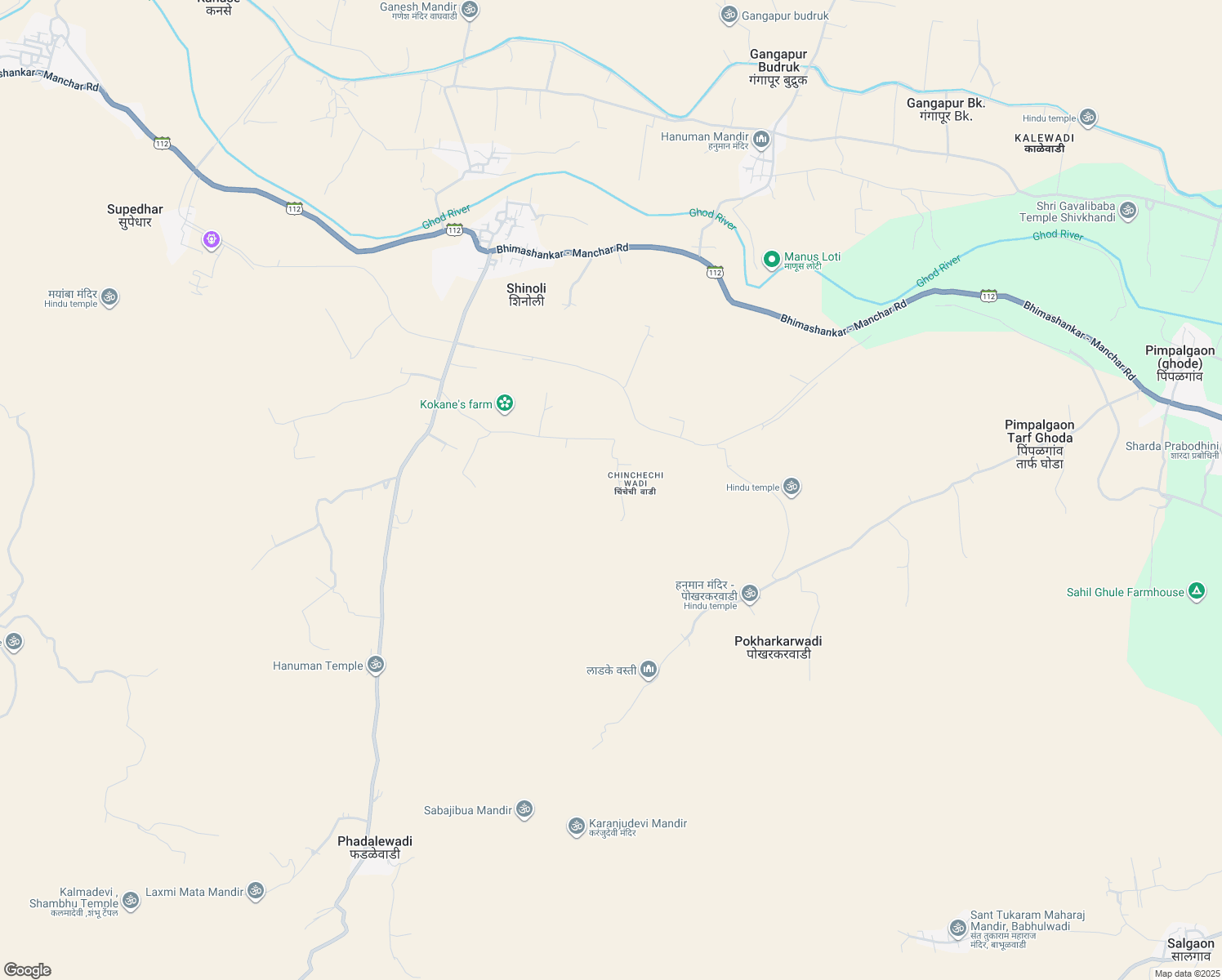 map of restaurants, bars, coffee shops, grocery stores, and more near in Shinoli