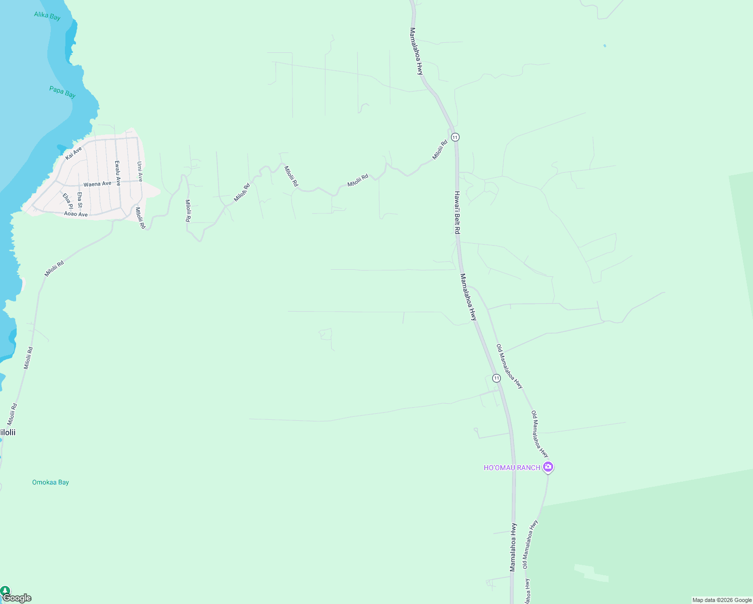 map of restaurants, bars, coffee shops, grocery stores, and more near 89-850 Hoopuloa Road in Captain Cook