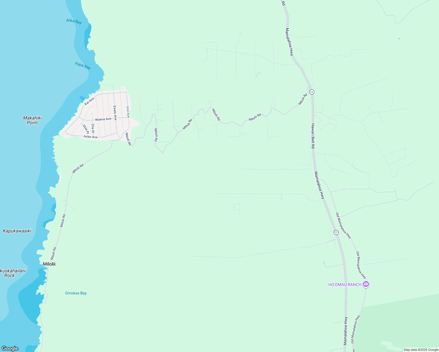 map of restaurants, bars, coffee shops, grocery stores, and more near 89-919 Mamalahoa Highway in Captain Cook
