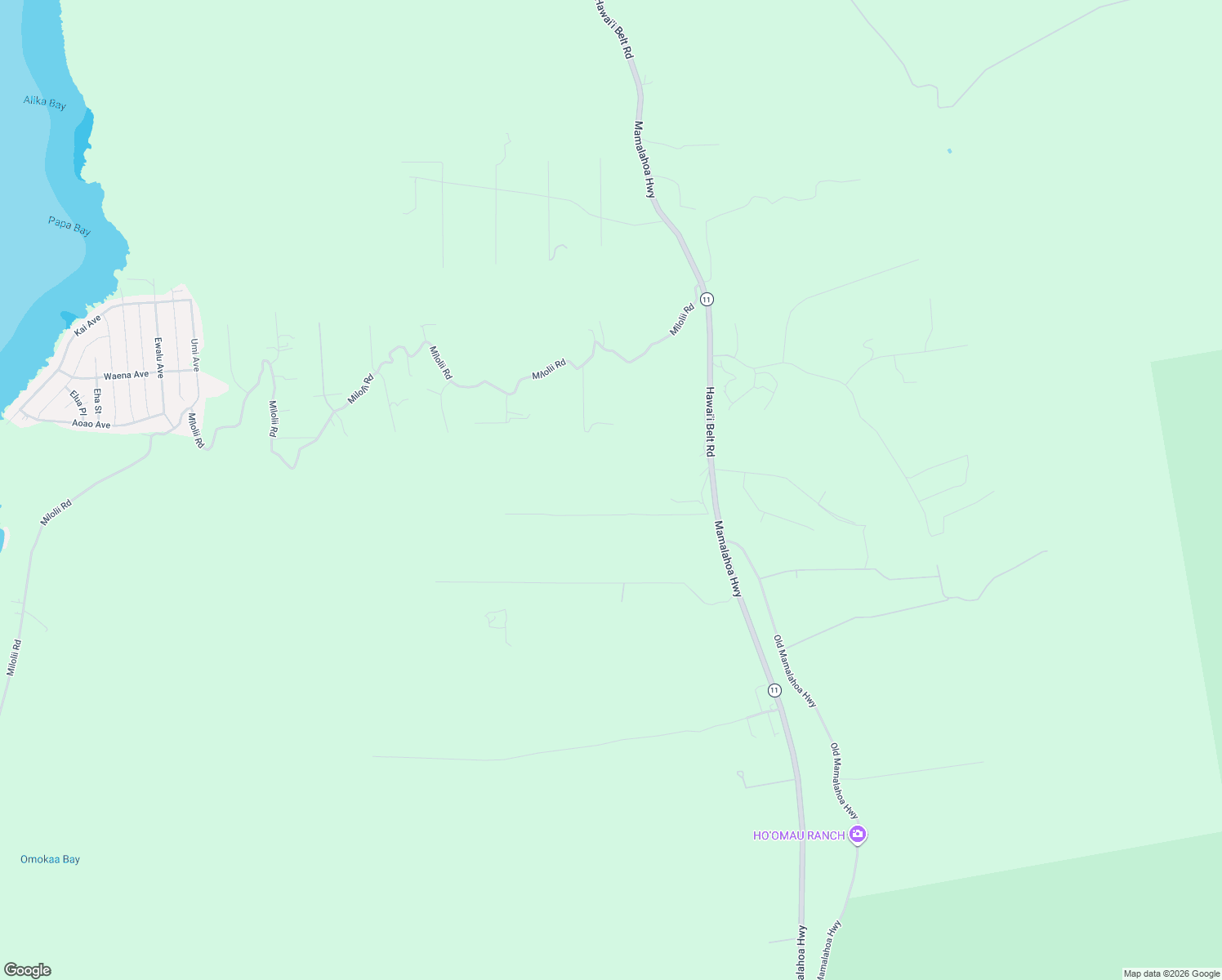 map of restaurants, bars, coffee shops, grocery stores, and more near in Milolii