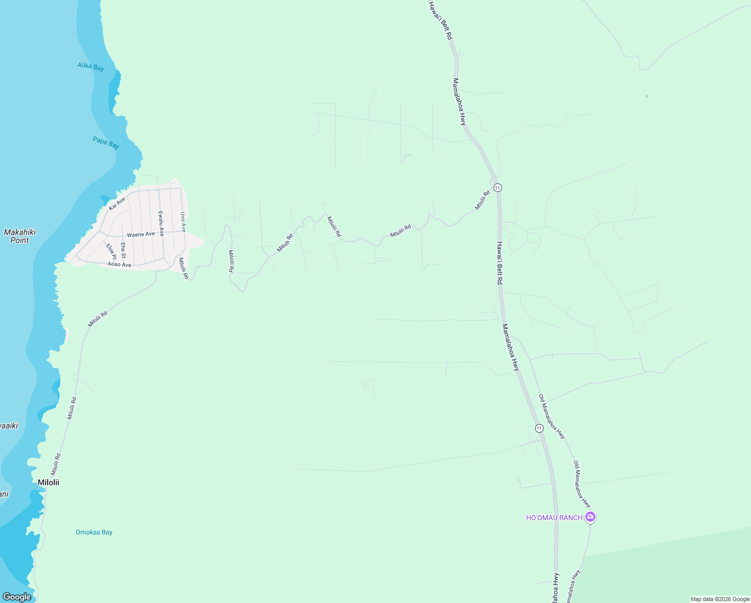 map of restaurants, bars, coffee shops, grocery stores, and more near Unnamed Road in Ocean View