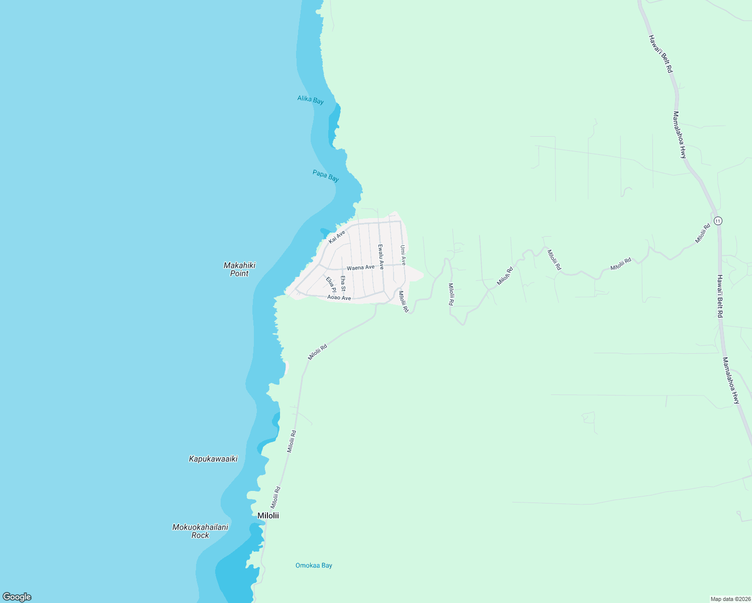 map of restaurants, bars, coffee shops, grocery stores, and more near 88-188 Aoao Avenue in Captain Cook