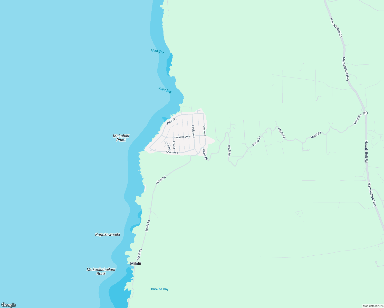 map of restaurants, bars, coffee shops, grocery stores, and more near 88-188 Aoao Avenue in Captain Cook