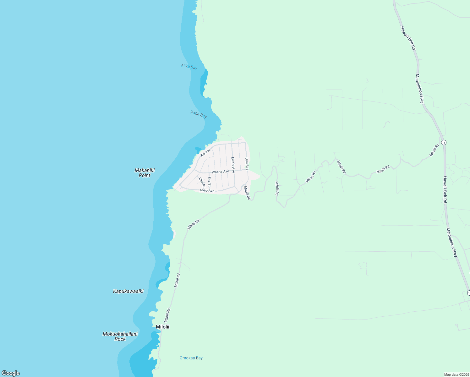 map of restaurants, bars, coffee shops, grocery stores, and more near 88-204 Aoao Avenue in Captain Cook