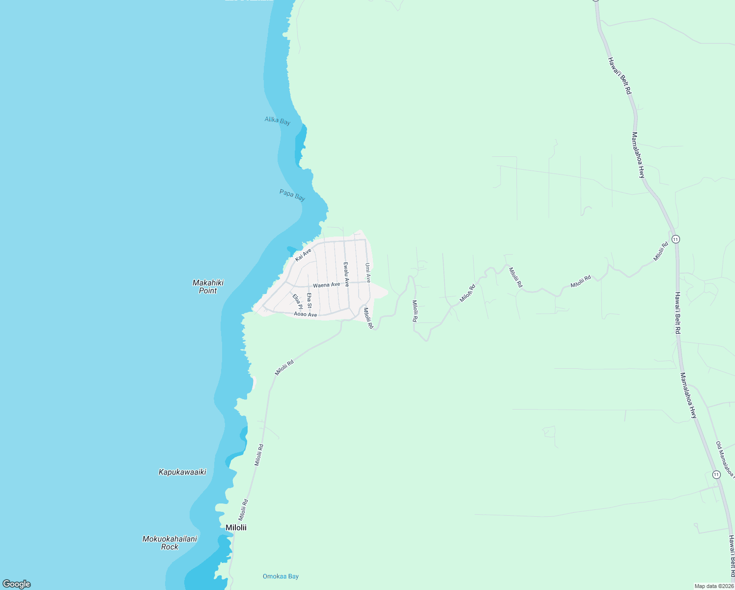 map of restaurants, bars, coffee shops, grocery stores, and more near 88-1517 Umi Avenue in Captain Cook