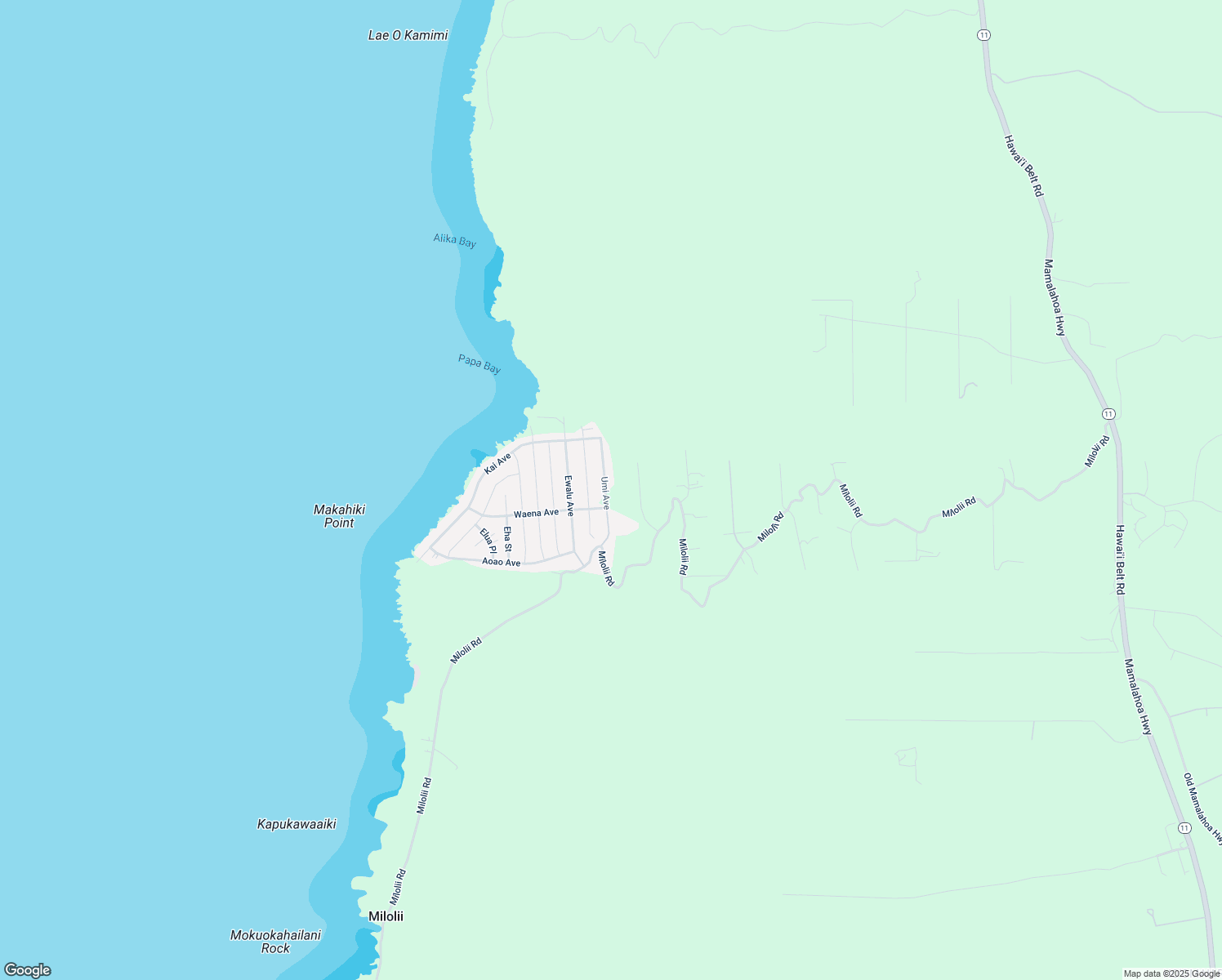 map of restaurants, bars, coffee shops, grocery stores, and more near Umi Avenue in Captain Cook