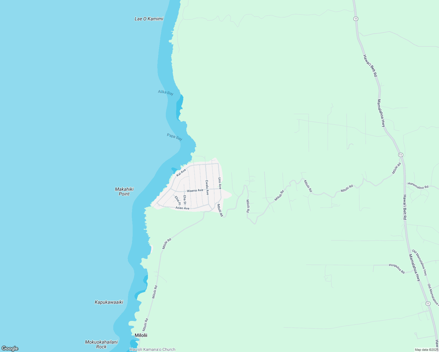 map of restaurants, bars, coffee shops, grocery stores, and more near Umi Avenue in Captain Cook