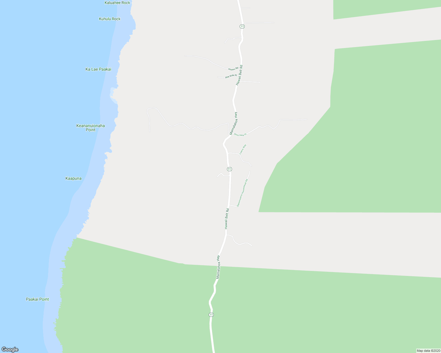 map of restaurants, bars, coffee shops, grocery stores, and more near 87-2439 Mamalahoa Highway in Captain Cook