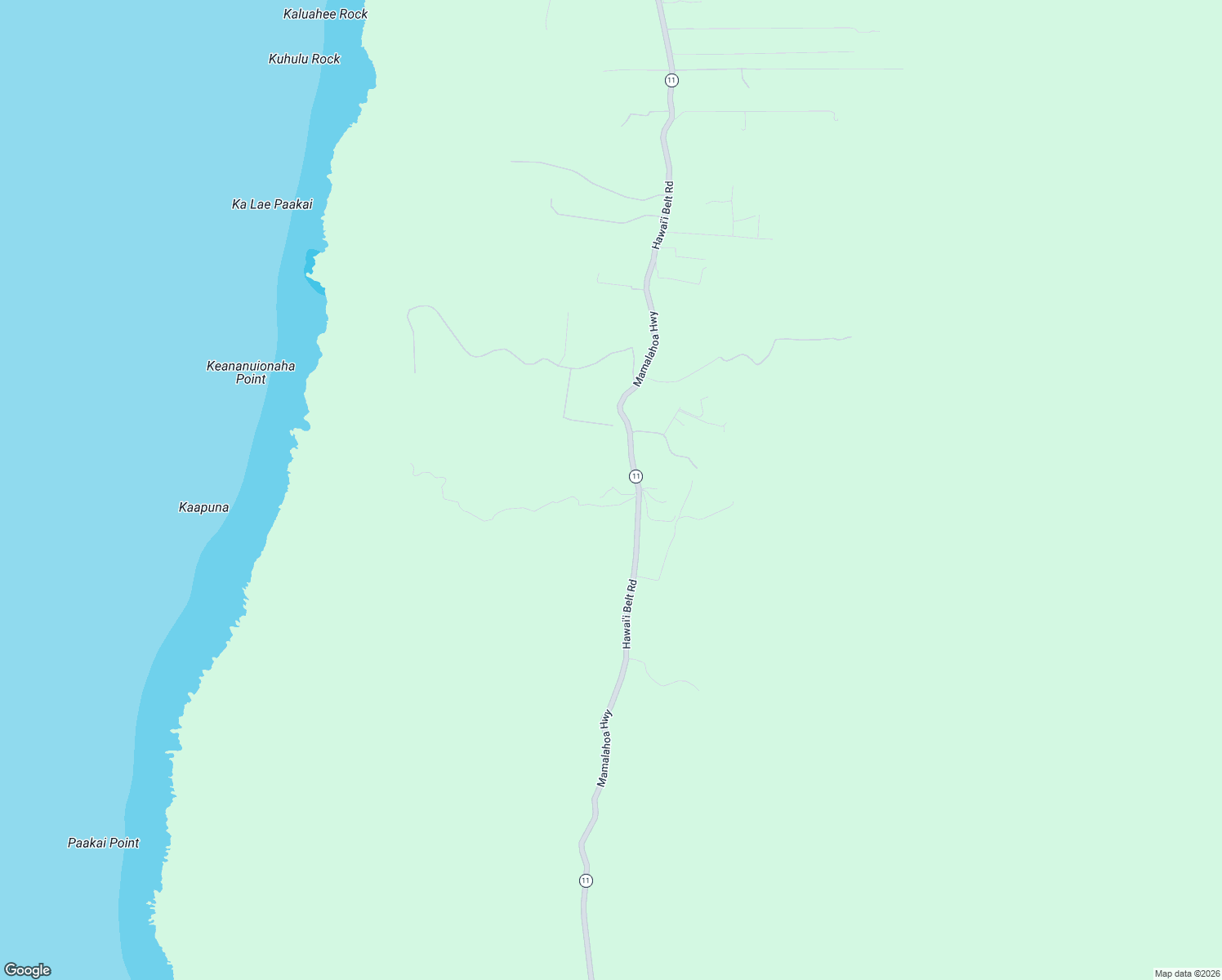map of restaurants, bars, coffee shops, grocery stores, and more near 87-2439 Mamalahoa Highway in Captain Cook