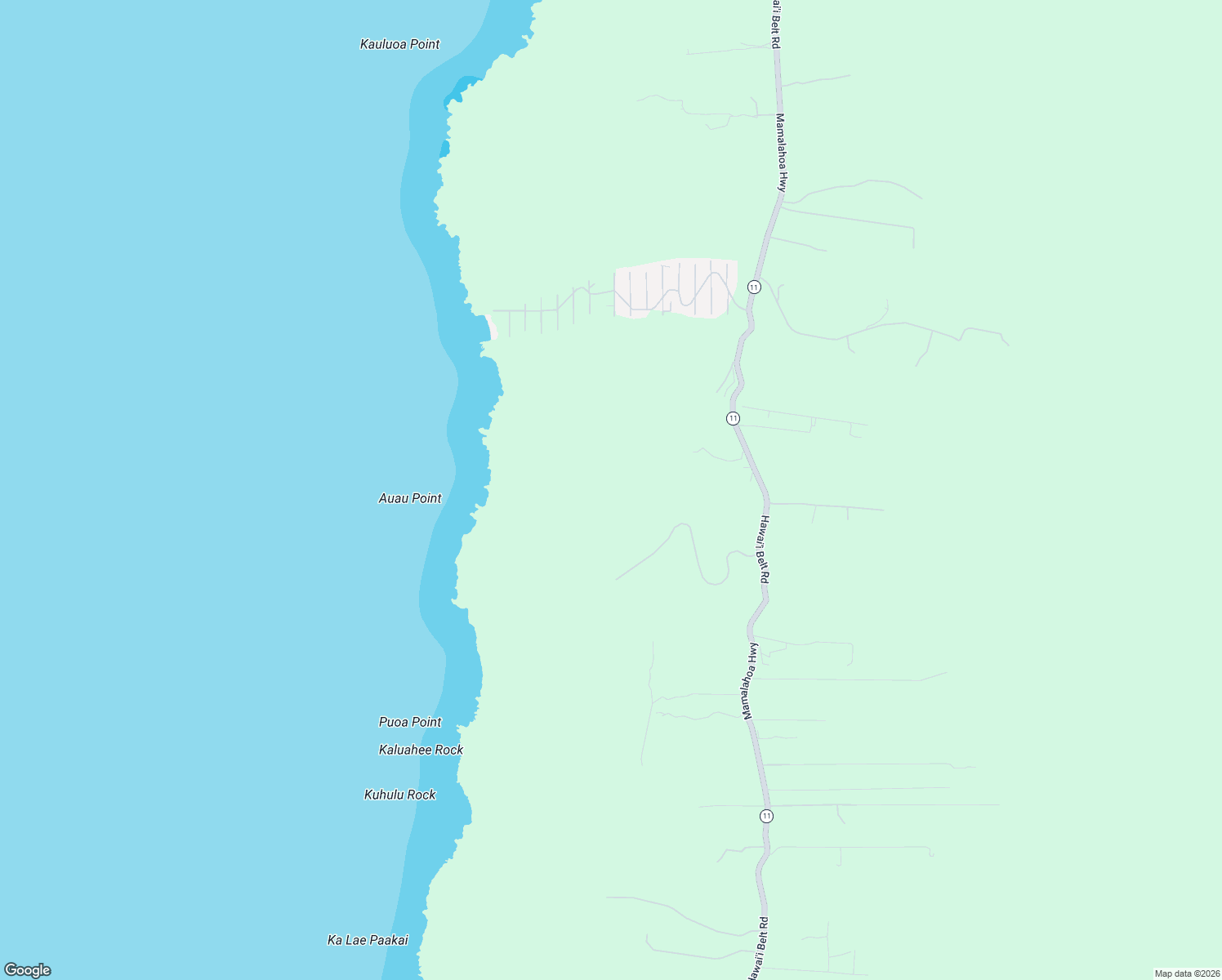 map of restaurants, bars, coffee shops, grocery stores, and more near 87-3027 Mamalahoa Highway in Captain Cook